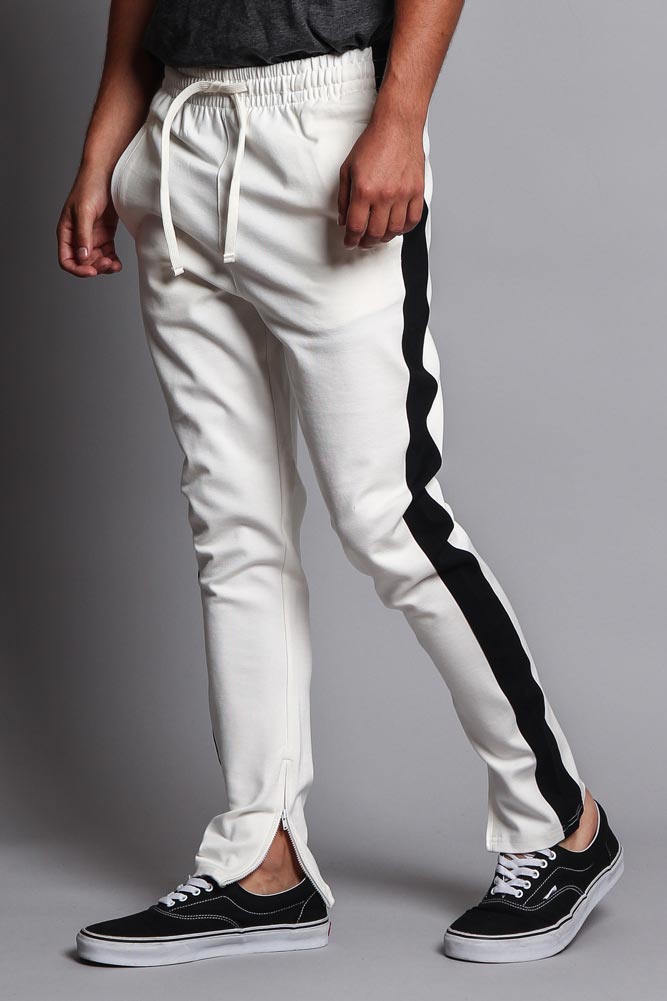 Premium Stretch Slim Fit Striped Track Pants