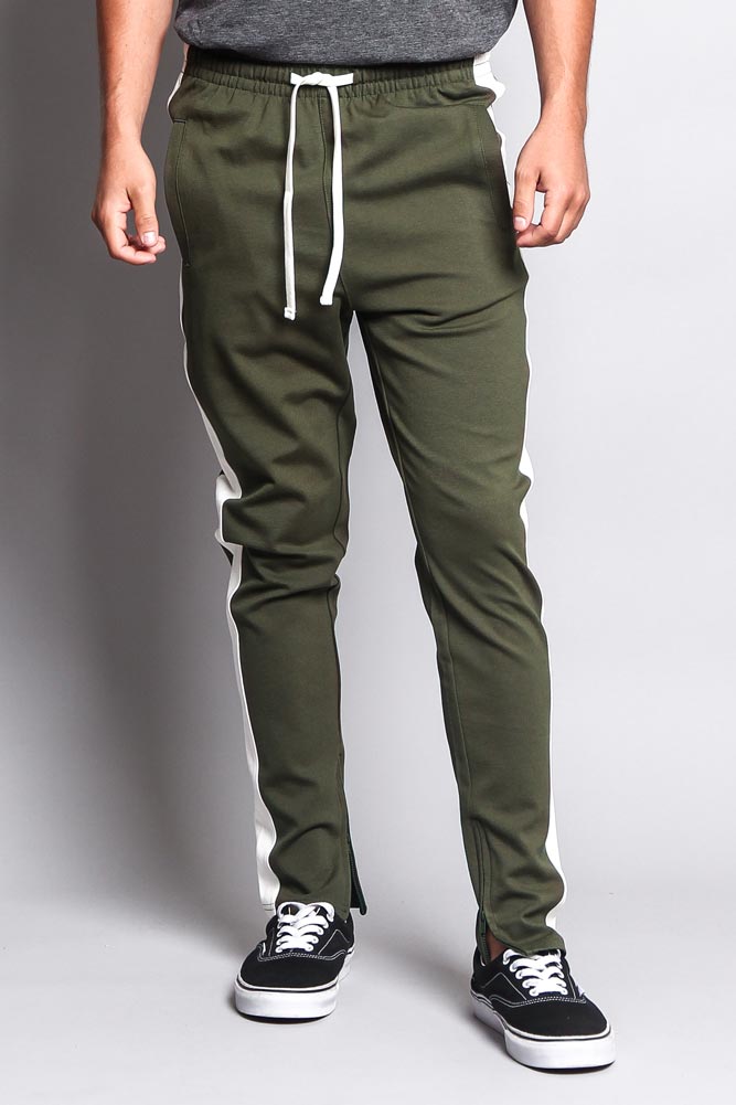 Premium Stretch Slim Fit Striped Track Pants