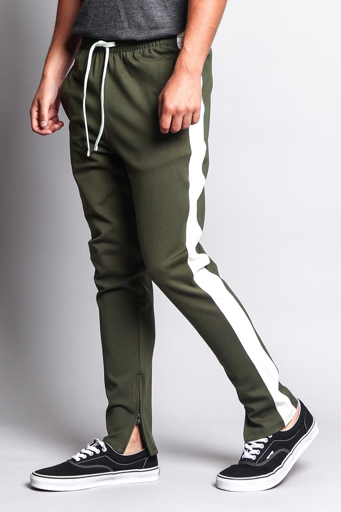 Premium Stretch Slim Fit Striped Track Pants