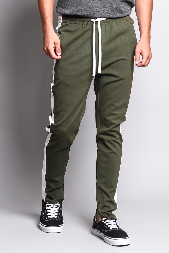 Premium Stretch Slim Fit Striped Track Pants