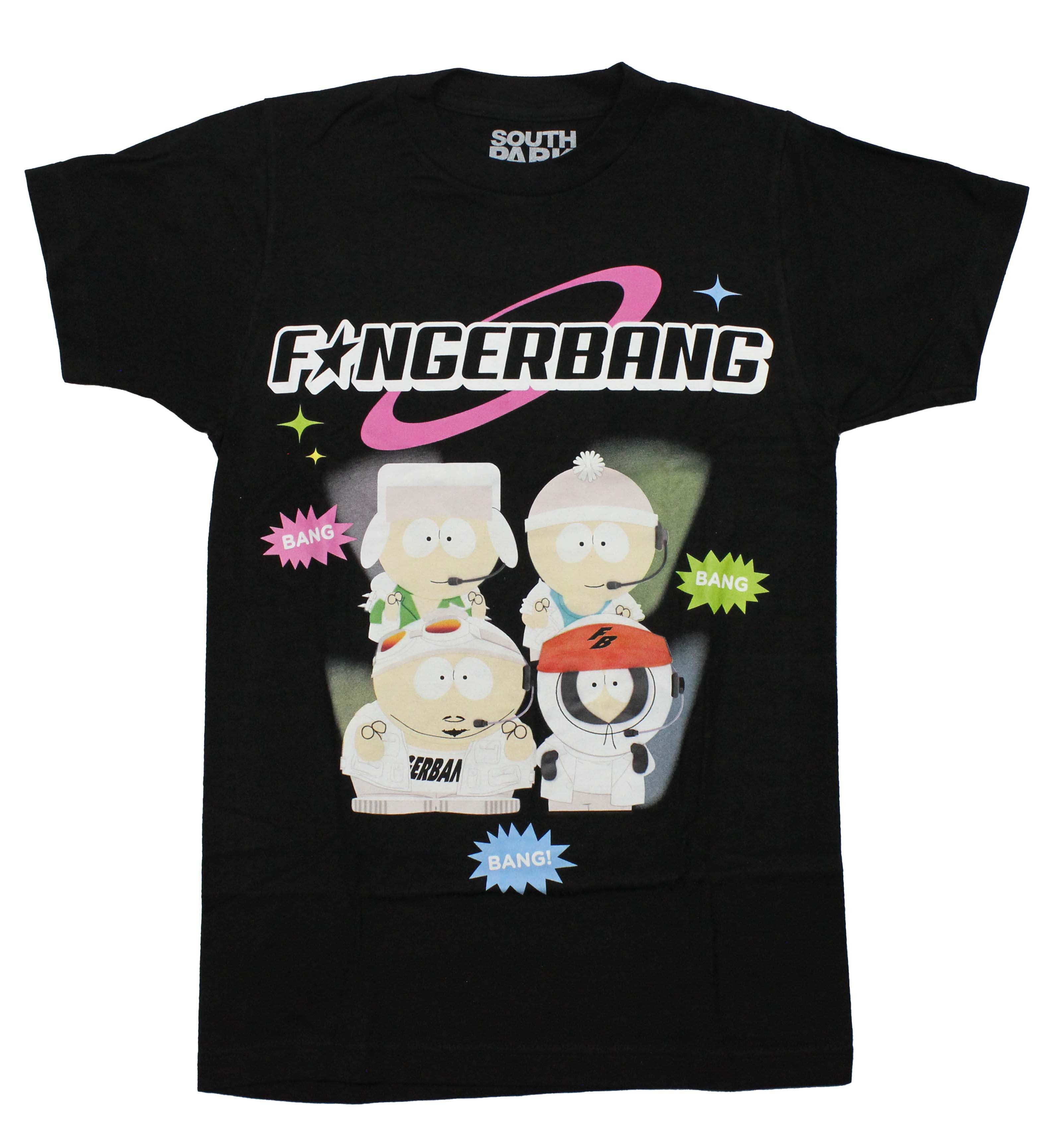 South Park Mens T-Shirt - Finger Bang F*ingerBang Image