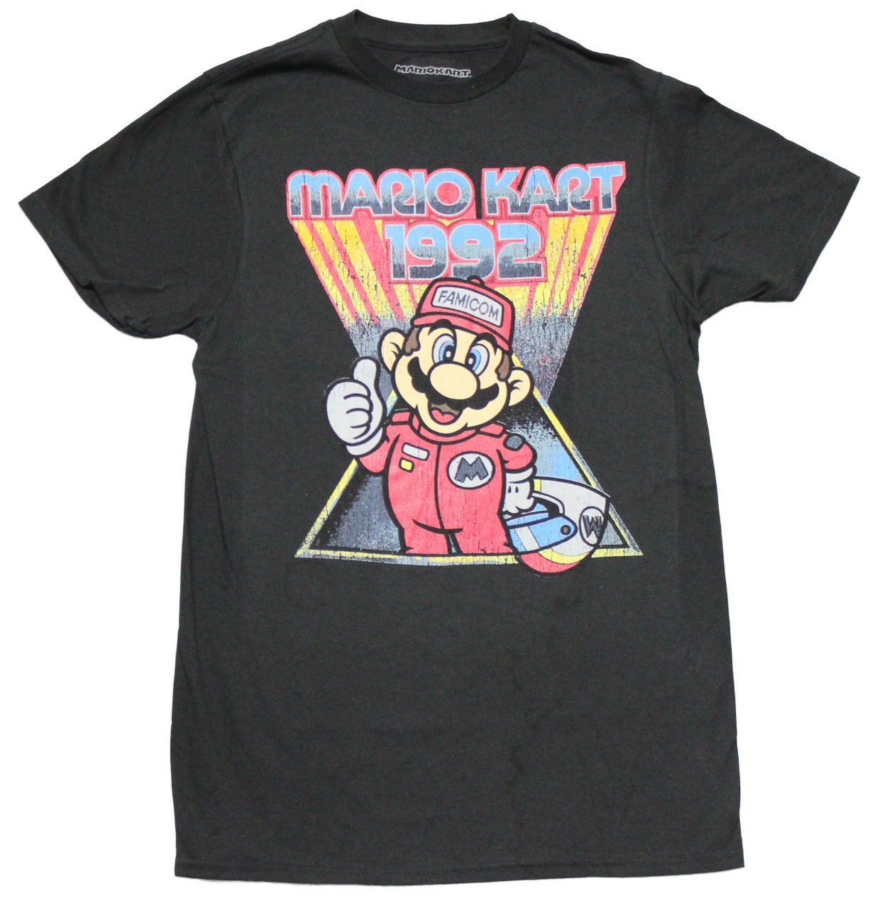 Mario Kart Mens T-Shirt - 1992 Racing Super Mario Famicom Hat