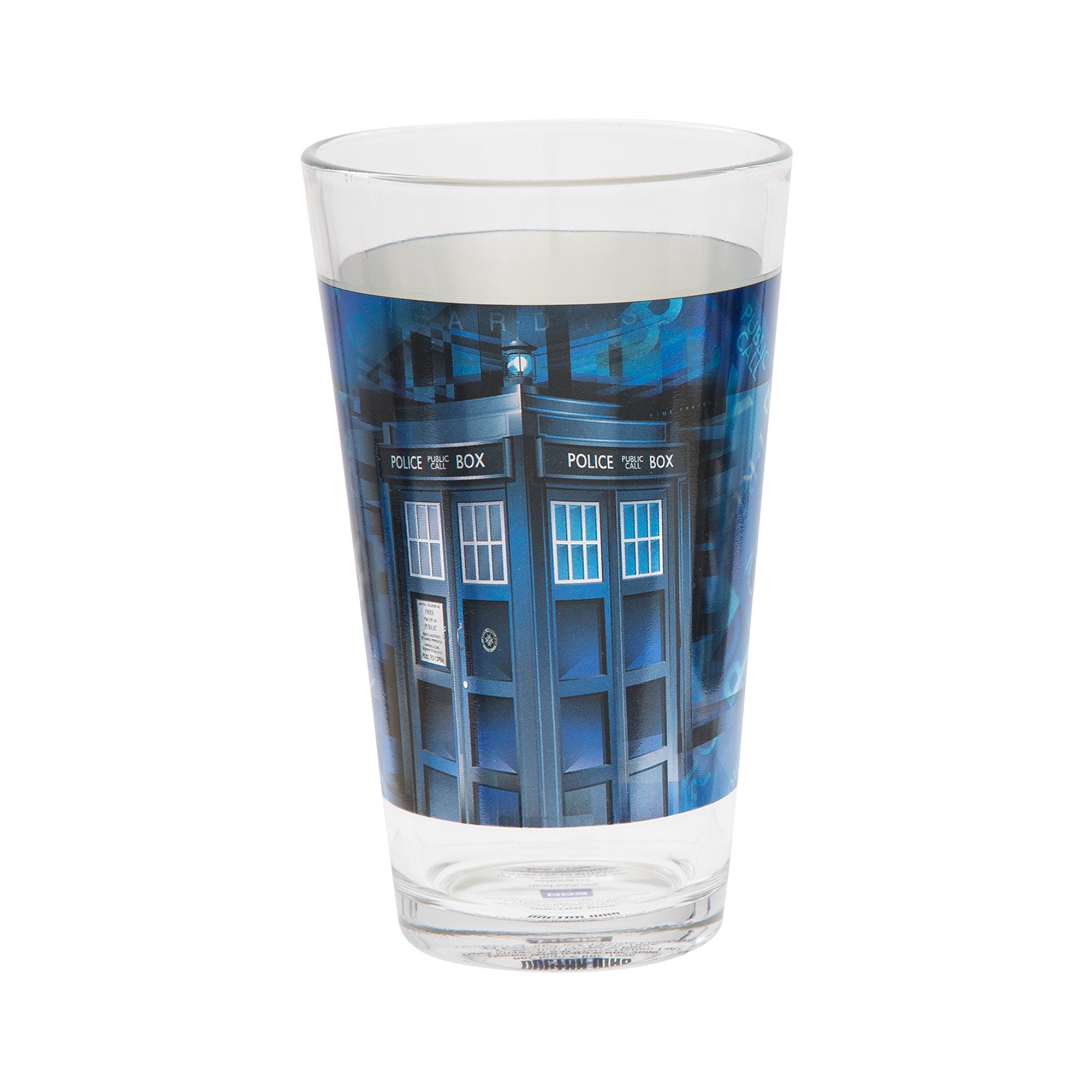 Vandor Doctor Who 16-Ounce Laser Decal Glasses, 2-Piece Set