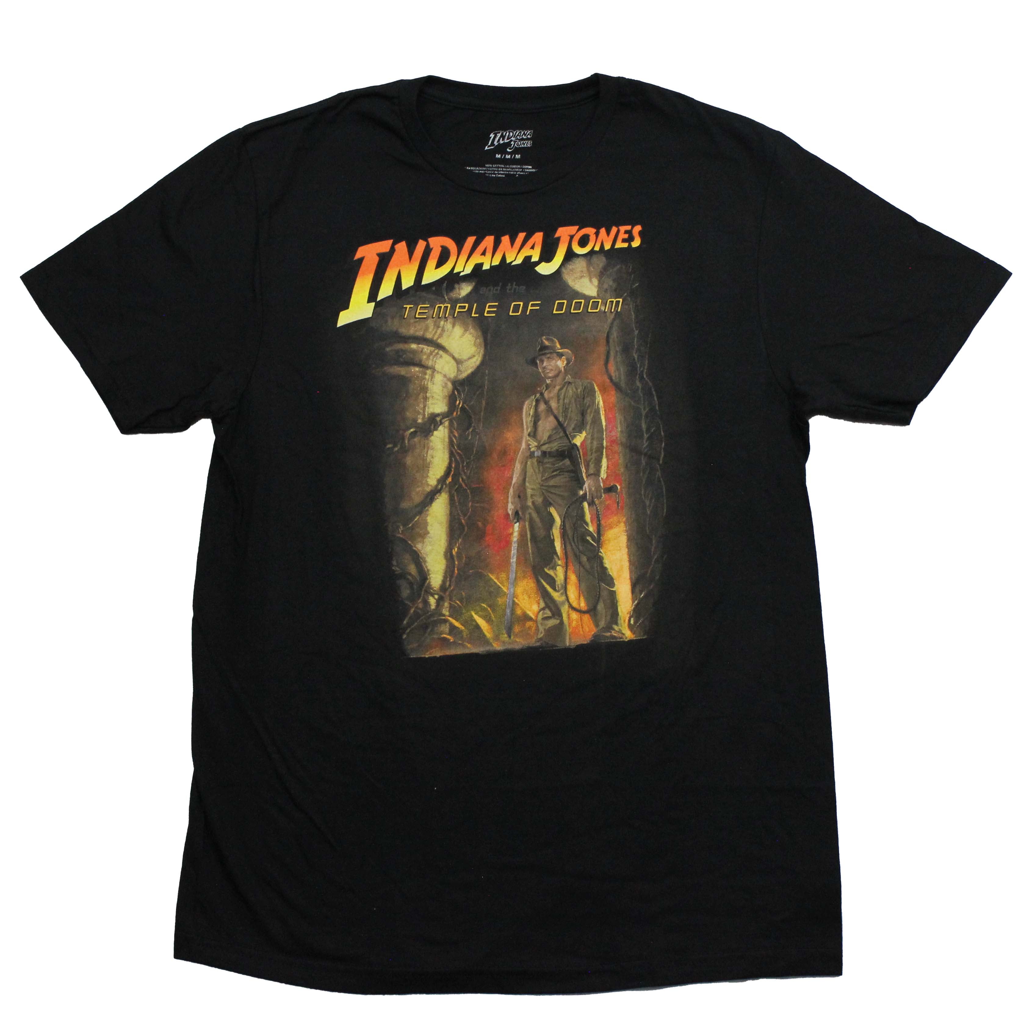 Indiana Jones Mens T-Shirt - and the Temple of Doom Poster Image