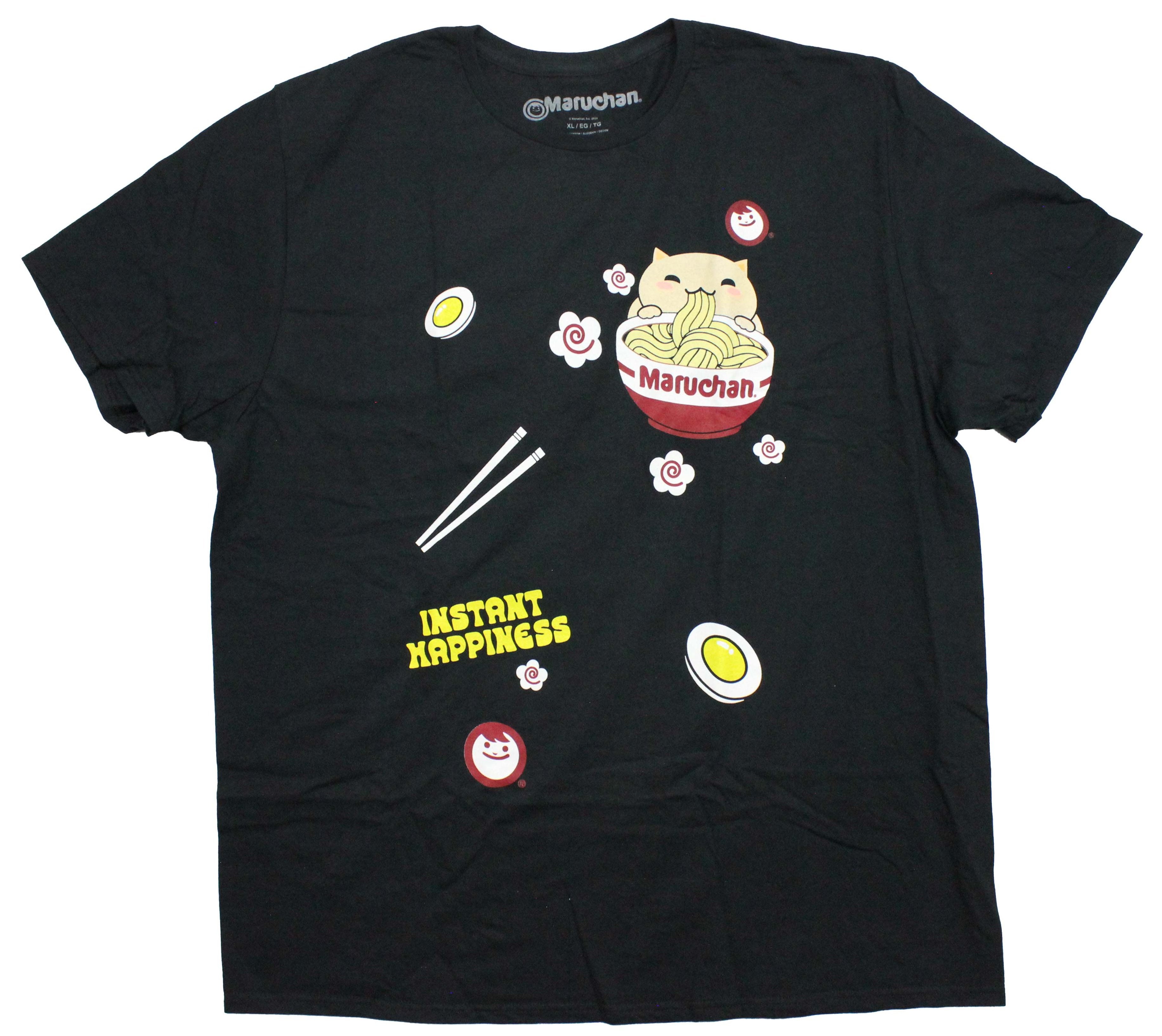 Maruchan Mens T-Shirt -  Cat Eating Ramen 