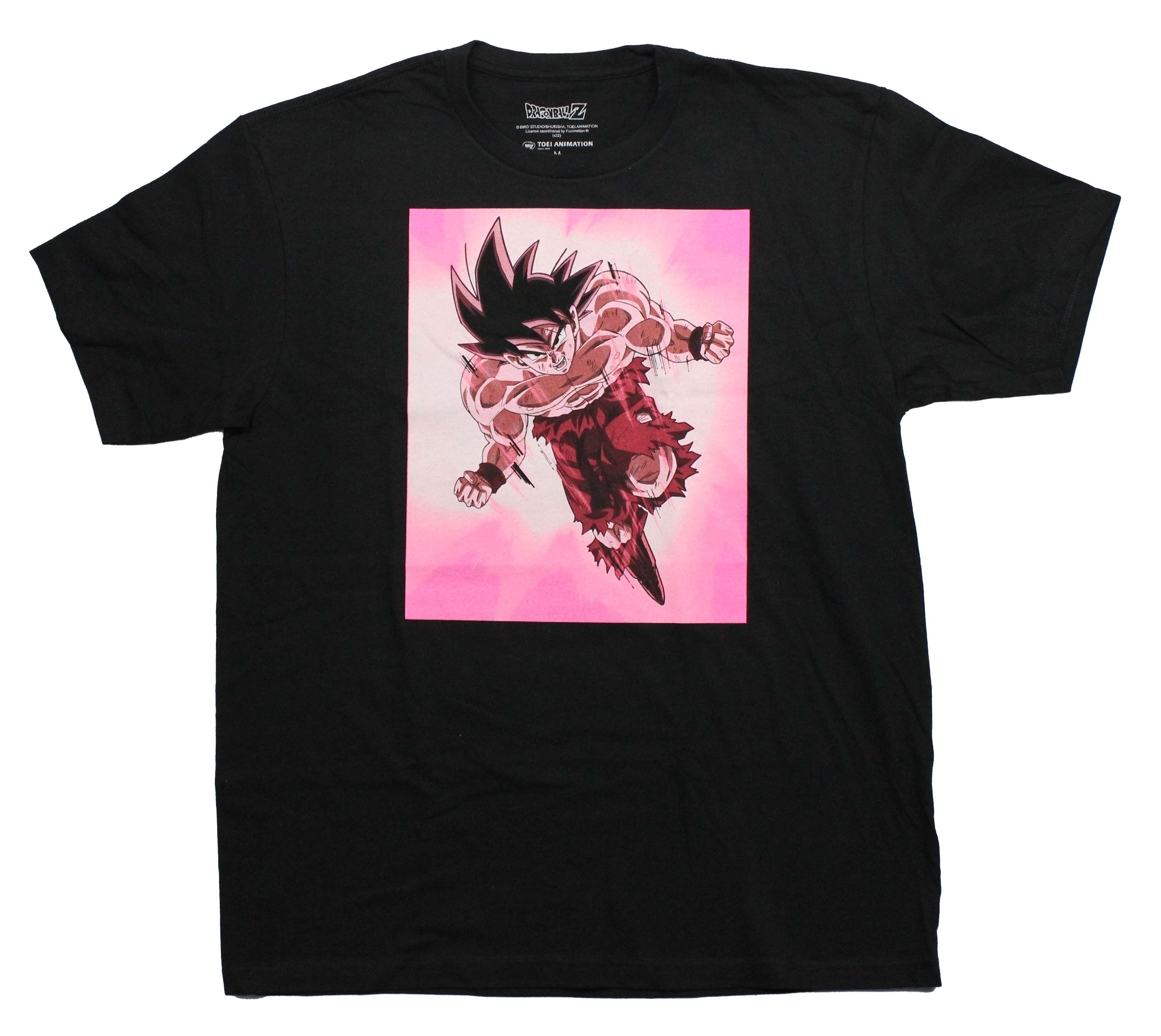 Dragon Ball Z Mens T-Shirt -Pink Goku Power Move