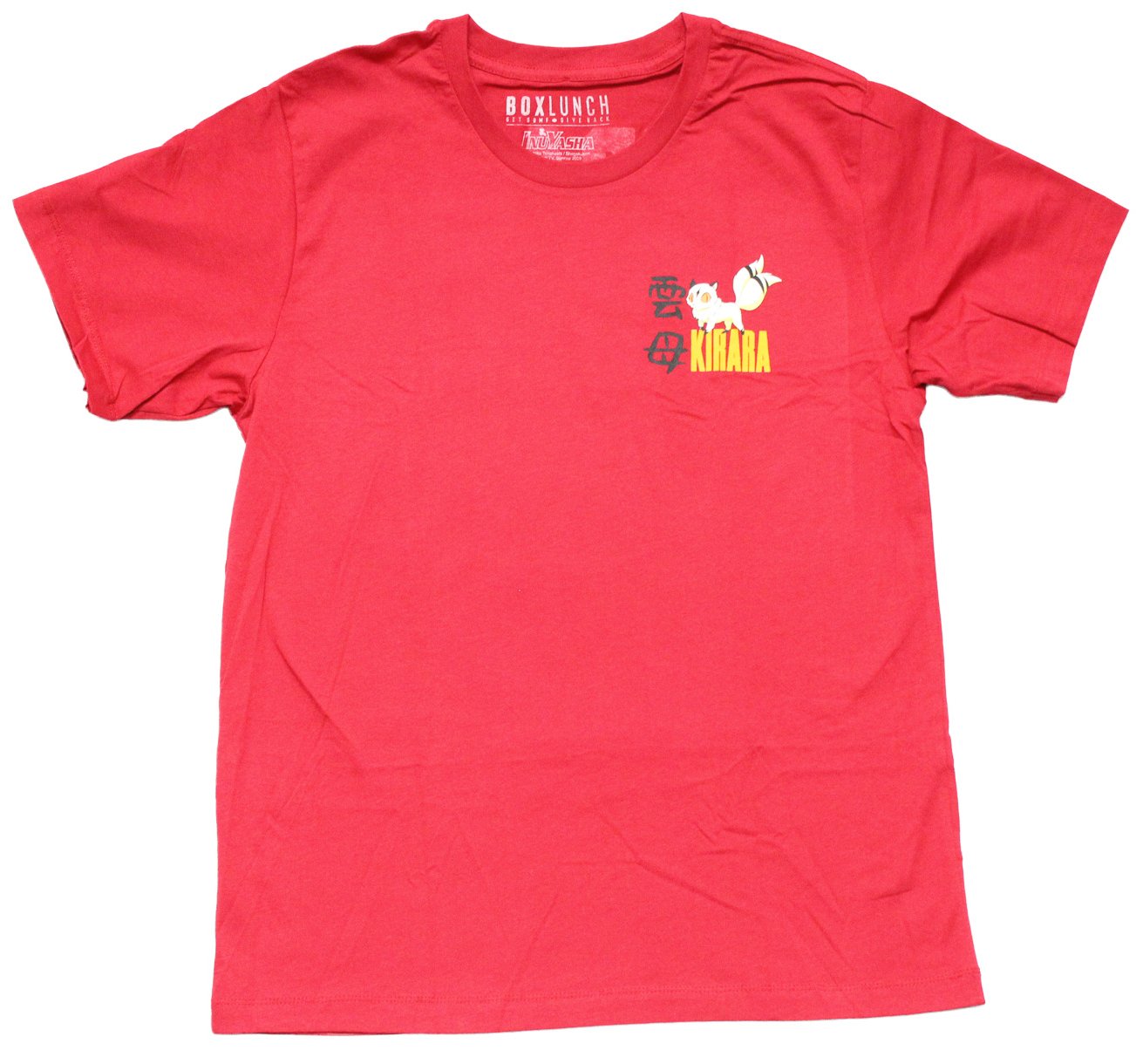 Inuyasha Mens T-Shirt - Lapel Logo and On Back Kirara
