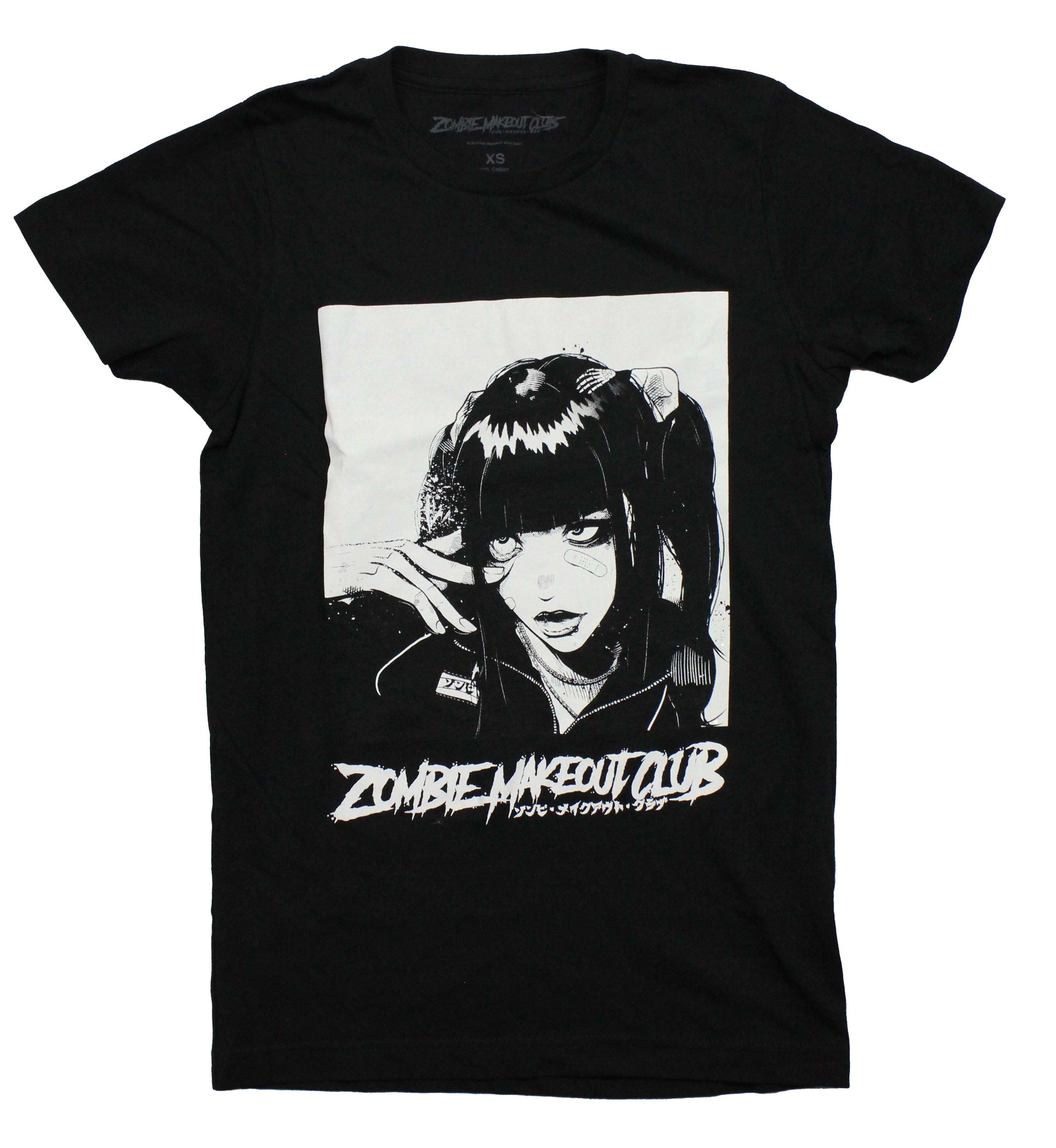 Zombie Makeout Club Mens T-Shirt -  Black & White Character Image