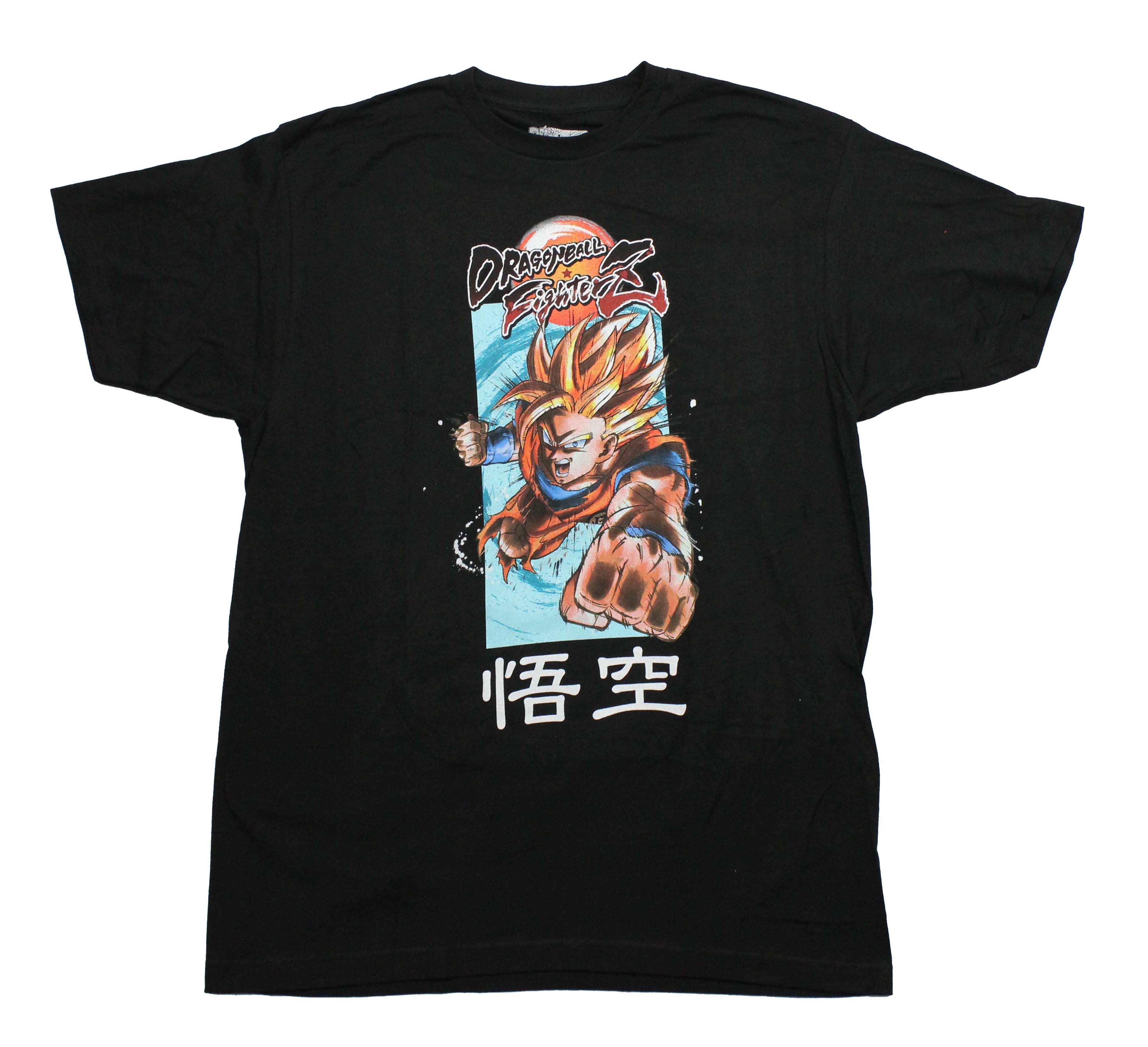 Dragon Ball Z Fighter  Mens T-Shirt - GohanPunch Under DBZ Fighter Logo