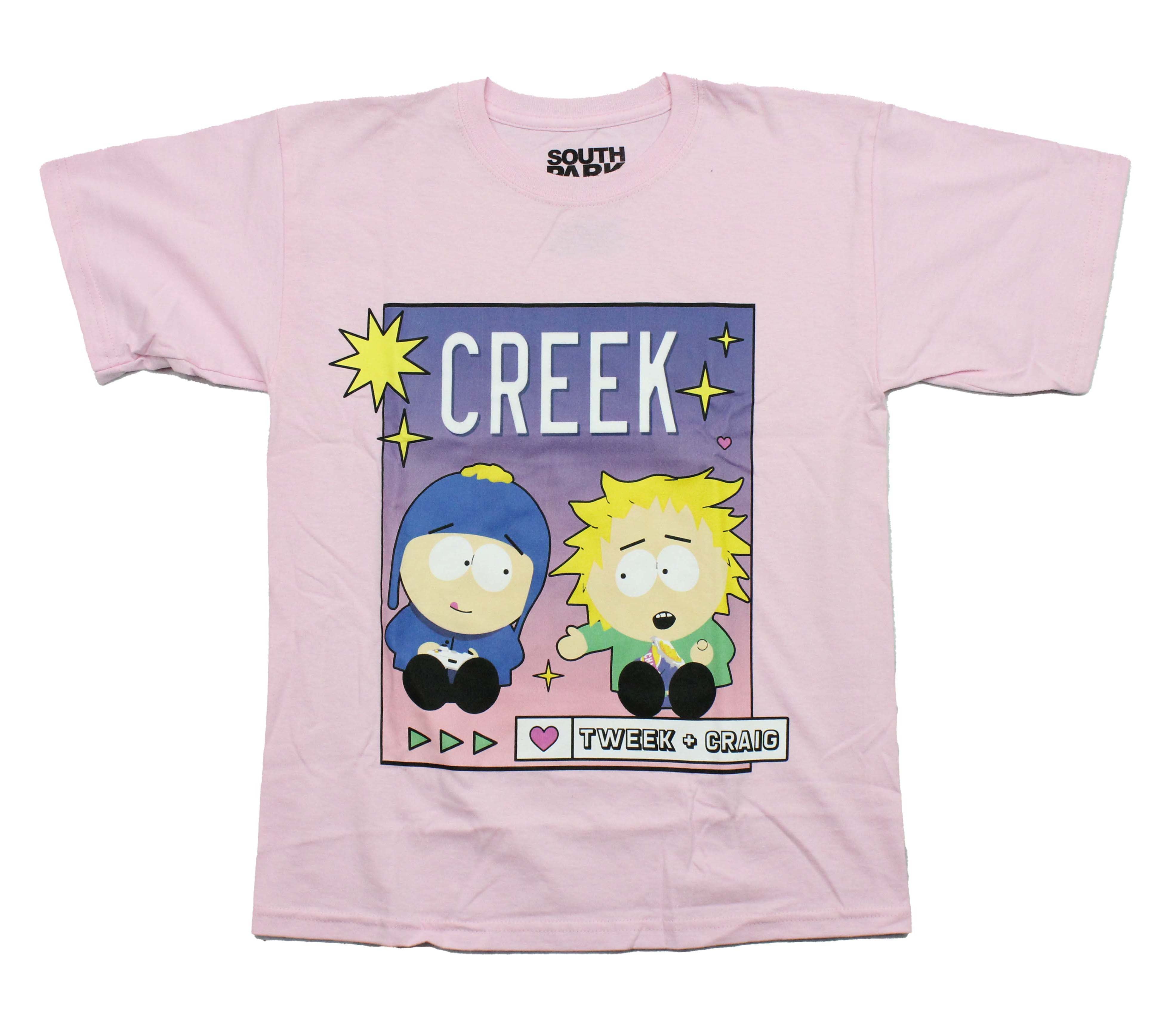 South Park Mens T-Shirt - Creek Tweek and Craig Boxed Image