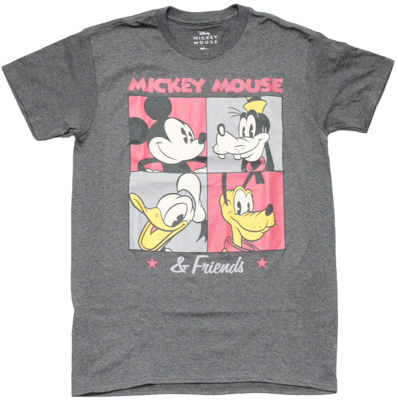 Mickey Mouse & Friends Mens T-Shirt - Four Box Goofy Donald Pluto