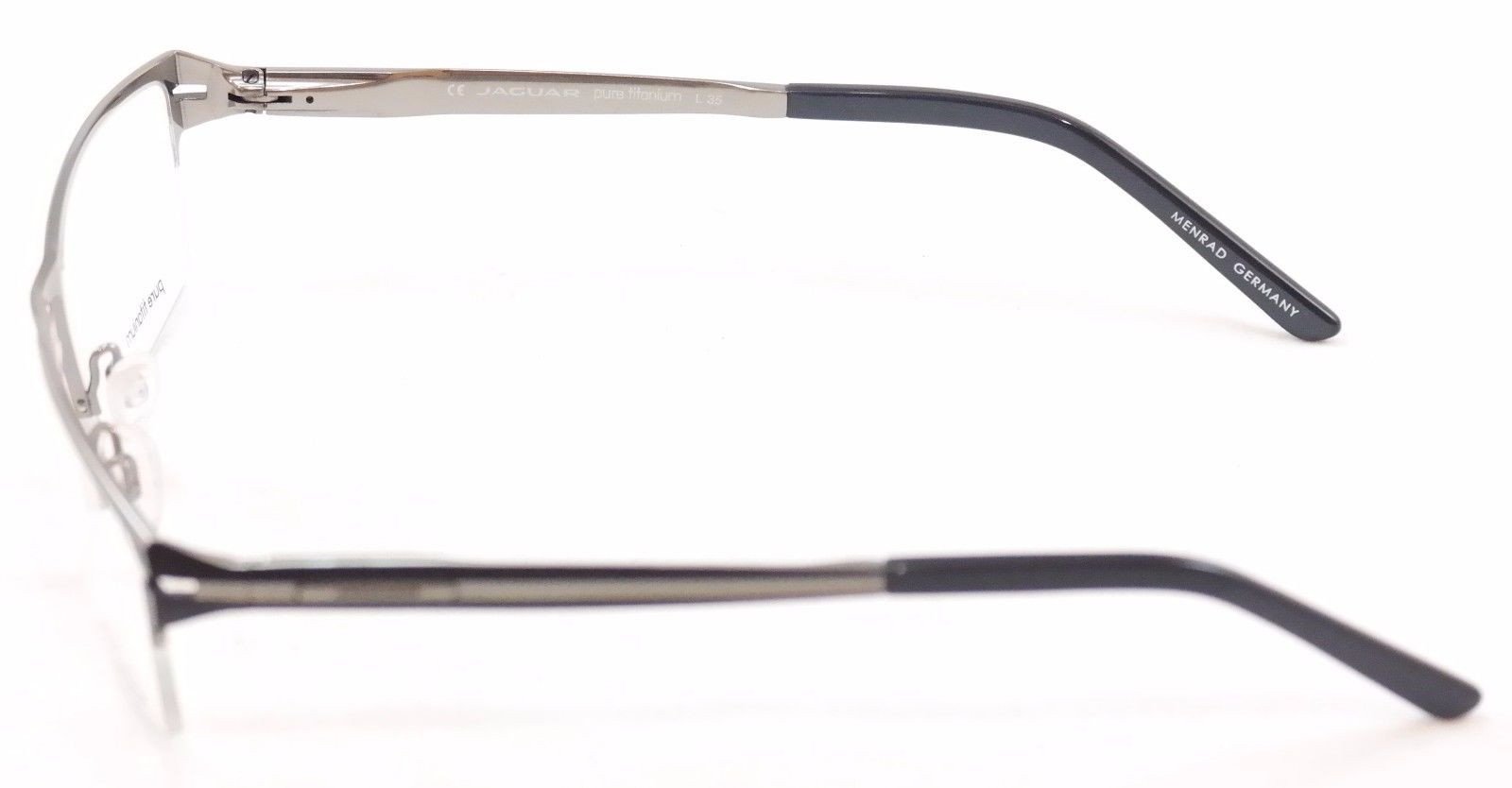 Jaguar Eyeglasses Frame 39504-647 Black Silver Metal Germany Made 54-18-140
