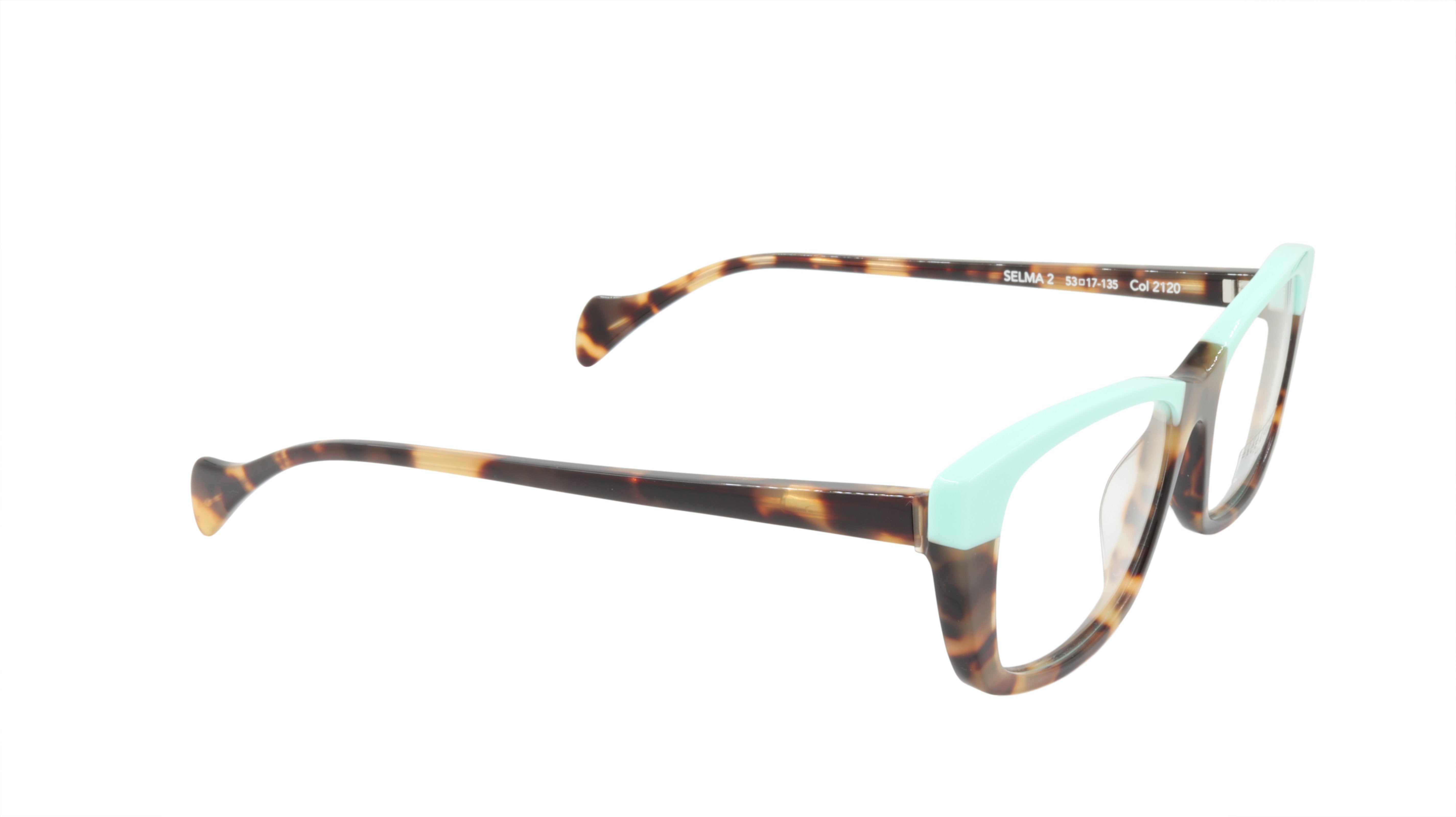 Face A Face Eyeglasses Frame SELMA 2 Col. 2120 Acetate Camouflage Yellow Opaque