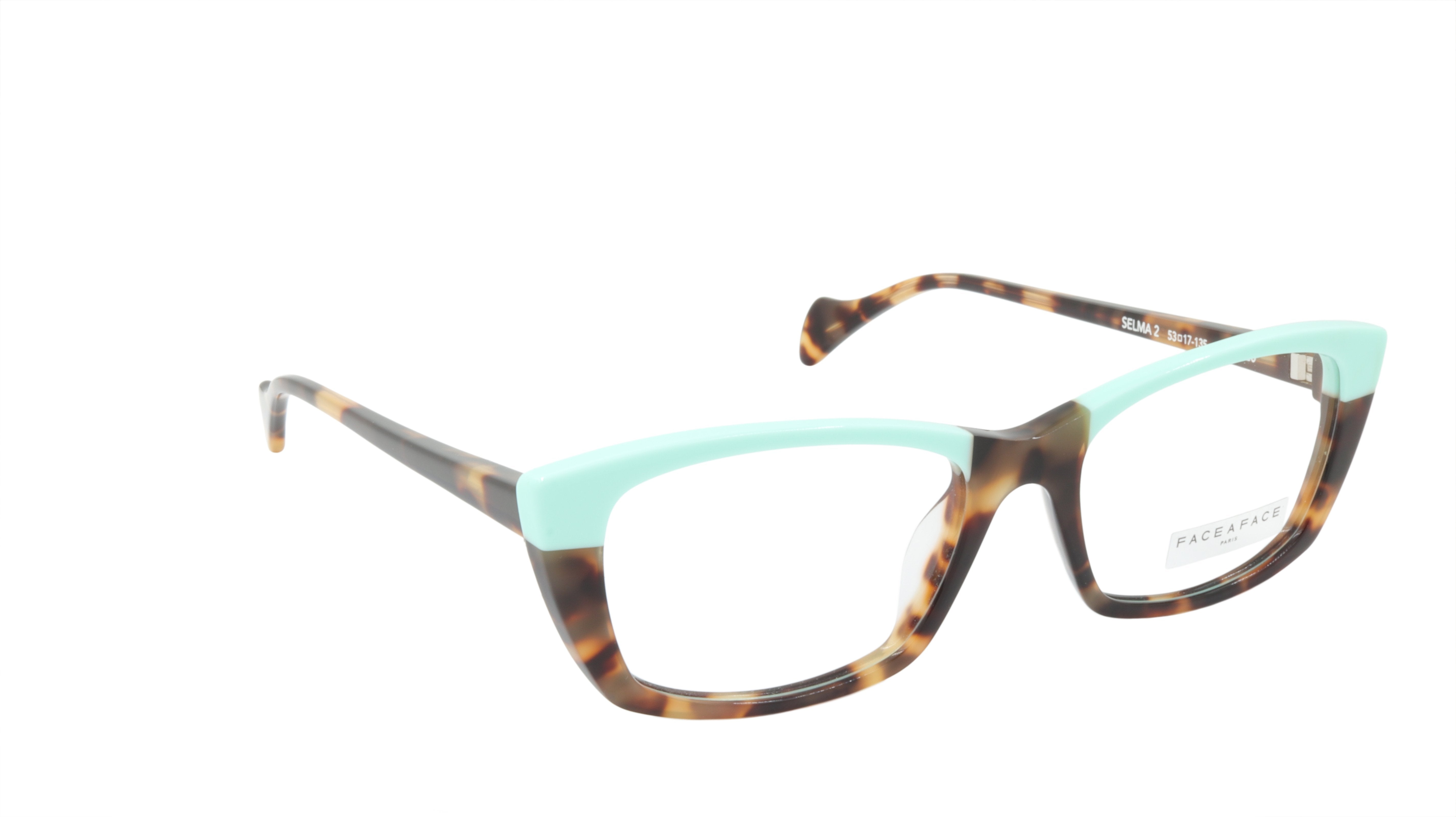 Face A Face Eyeglasses Frame SELMA 2 Col. 2120 Acetate Camouflage Yellow Opaque