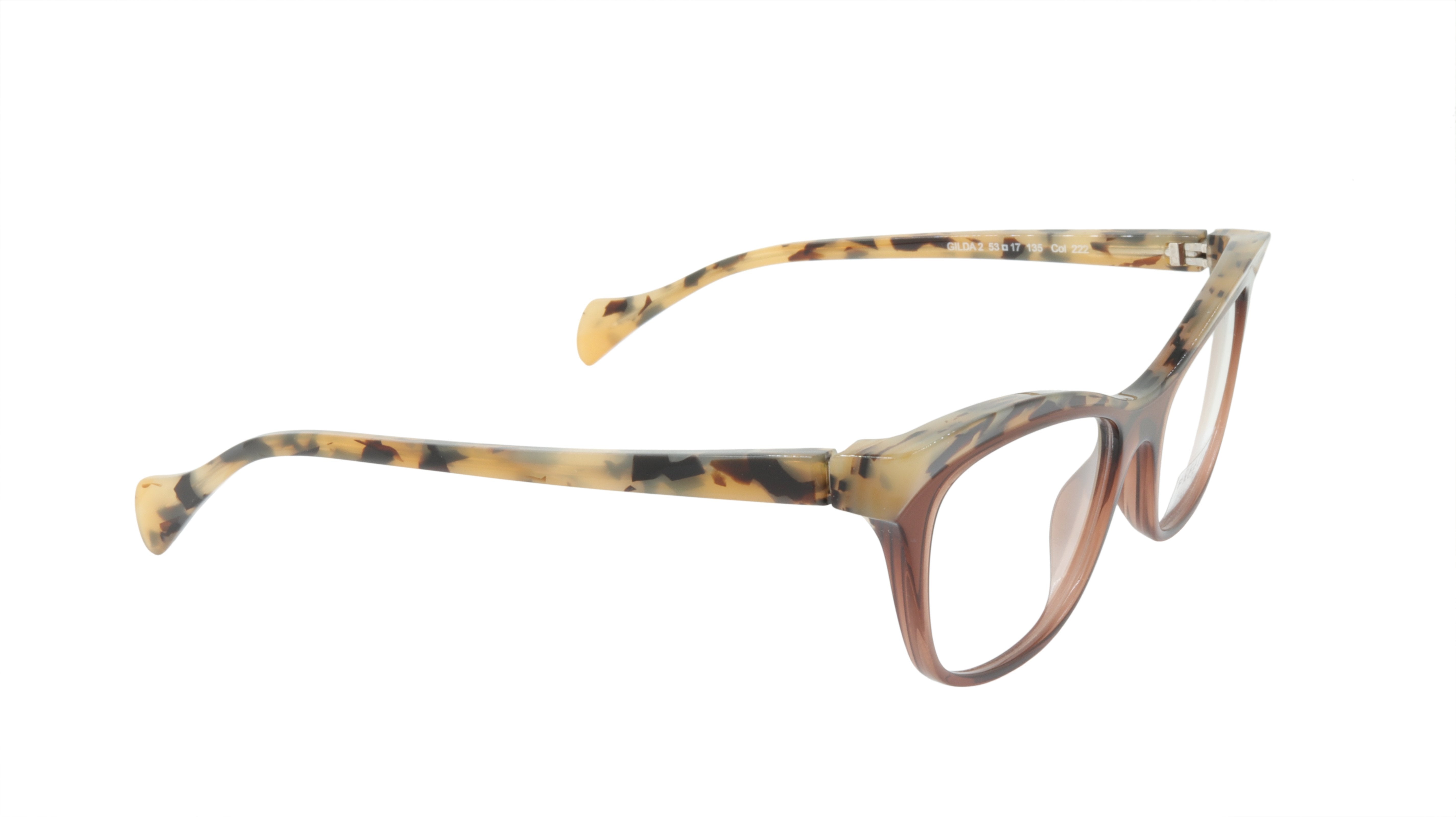 Face A Face Eyeglasses Frame GILDA 2 Col. 222 Acetate Chestnut Brown Safari