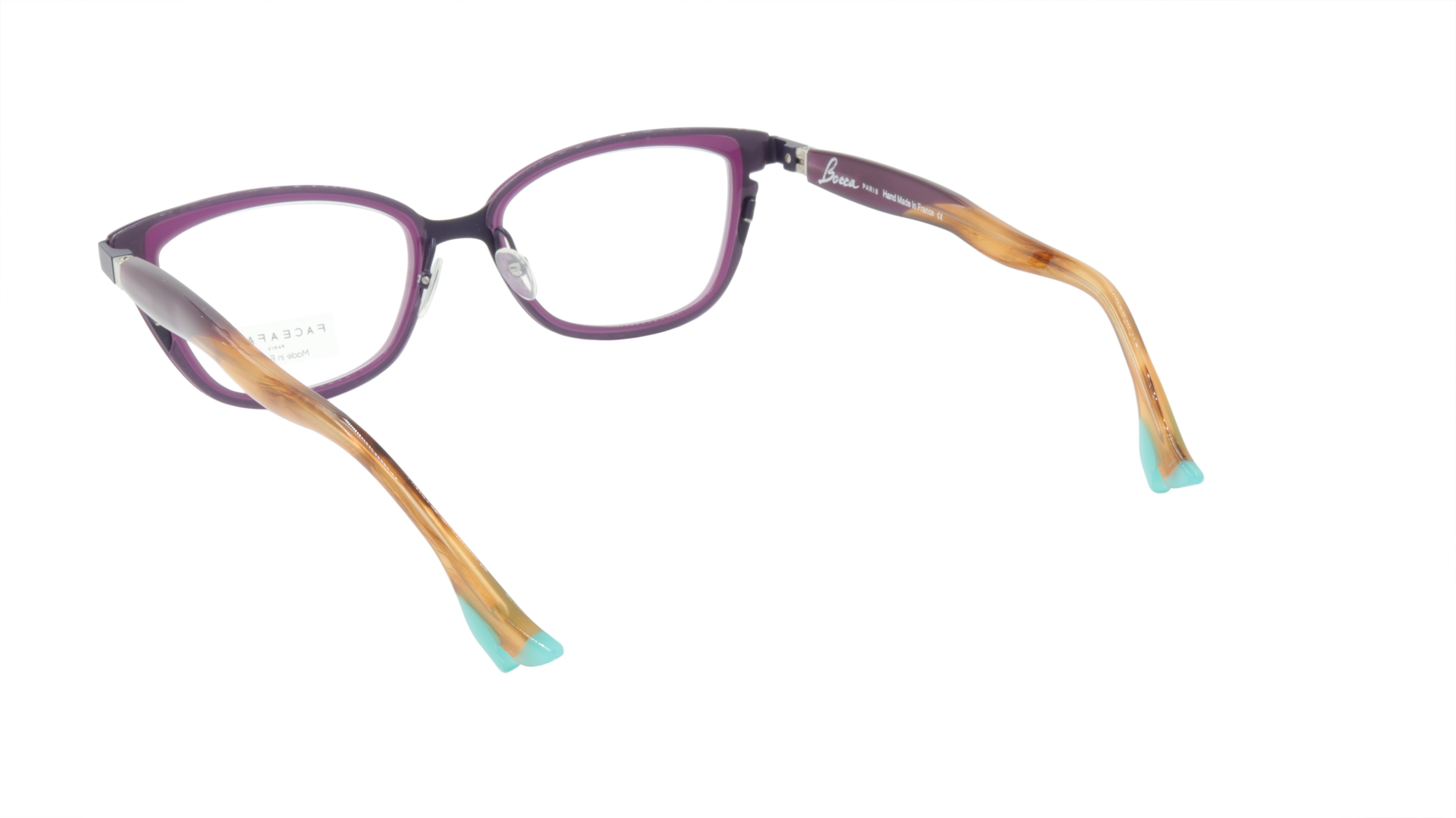 Face A Face Eyeglasses Frame BOCCA STAR 1 Col. 9130 Acetate Dark Violet Dark Plu