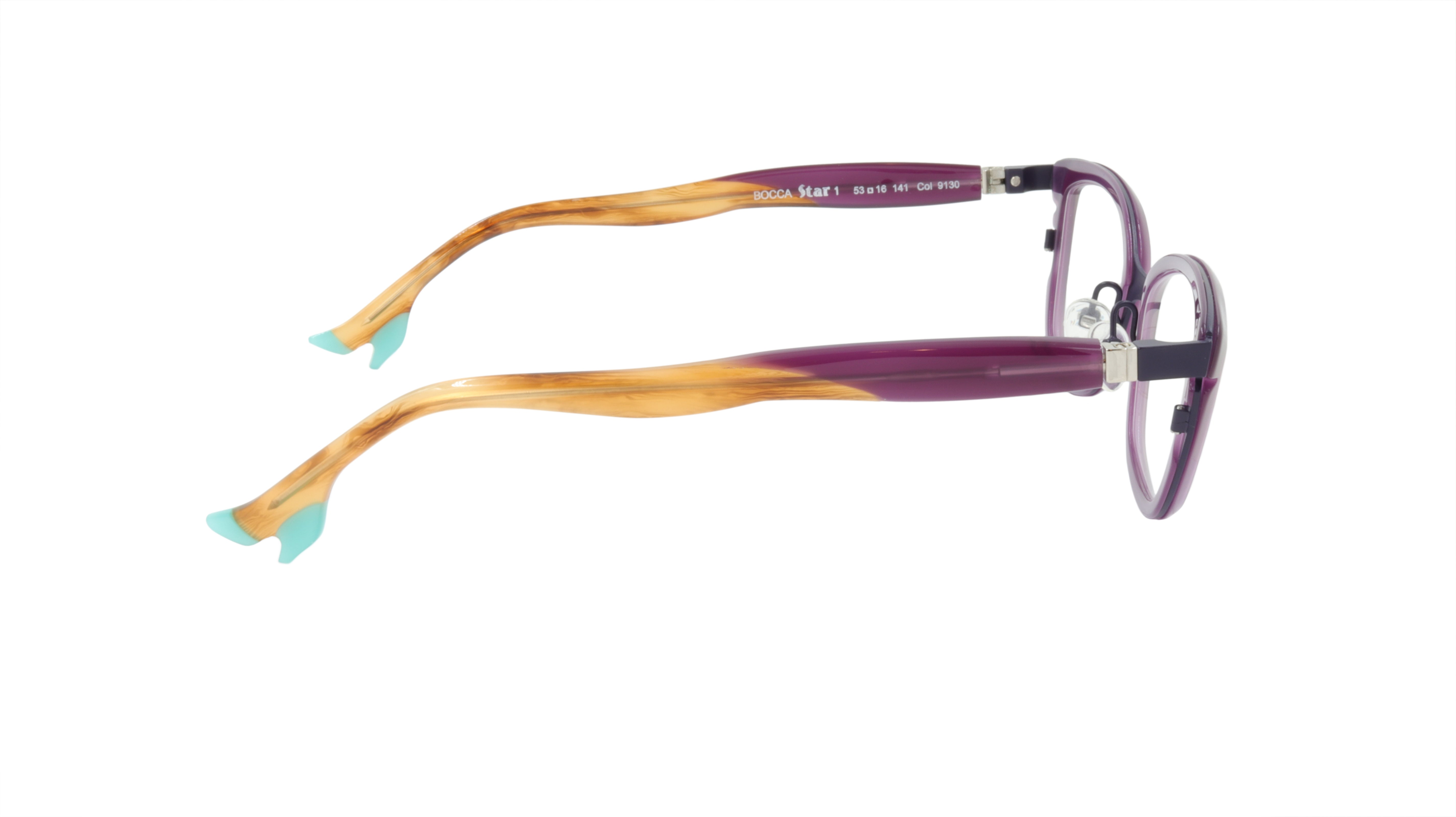 Face A Face Eyeglasses Frame BOCCA STAR 1 Col. 9130 Acetate Dark Violet Dark Plu