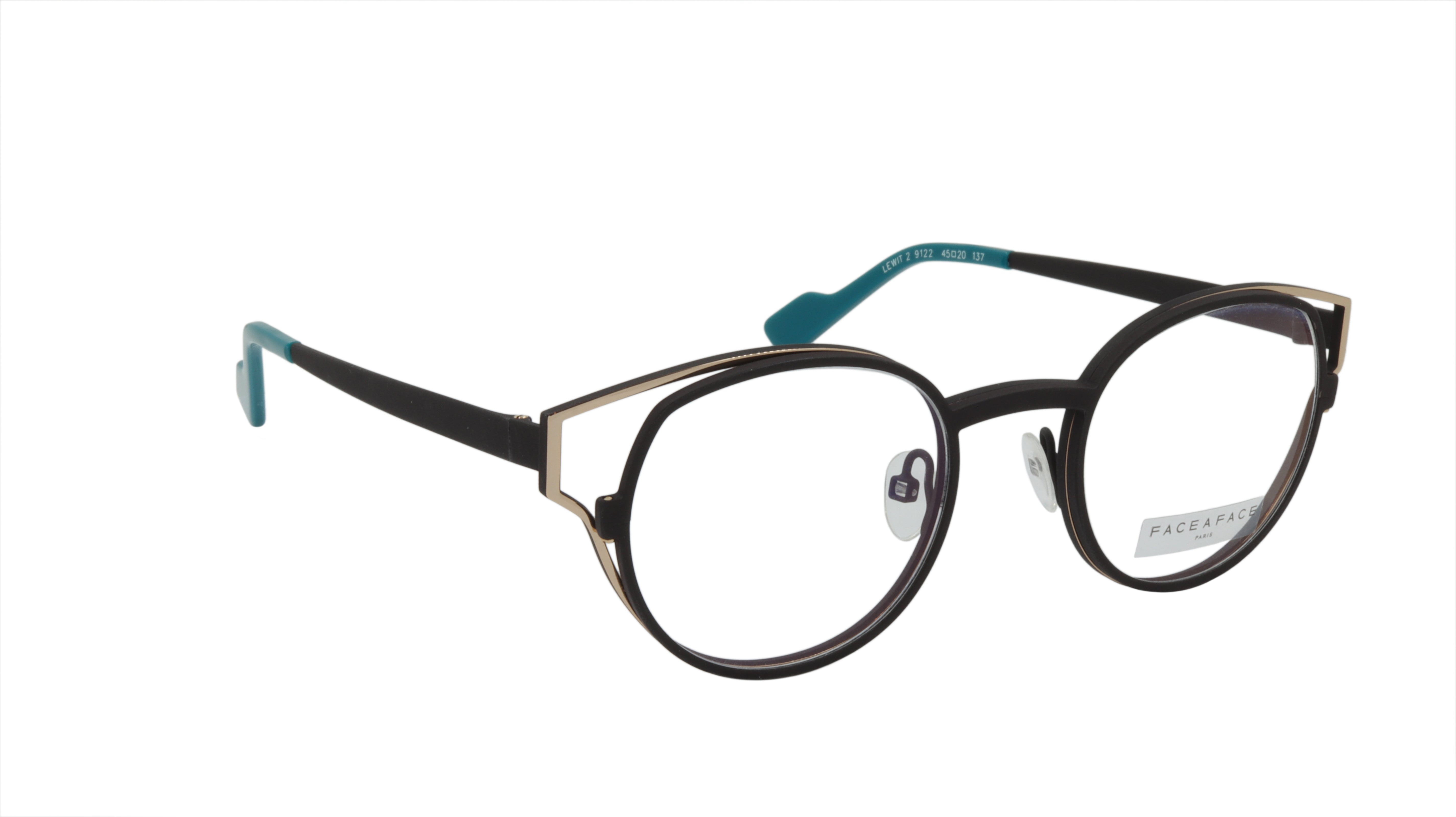 Face A Face Eyeglasses with Double Metal Frame