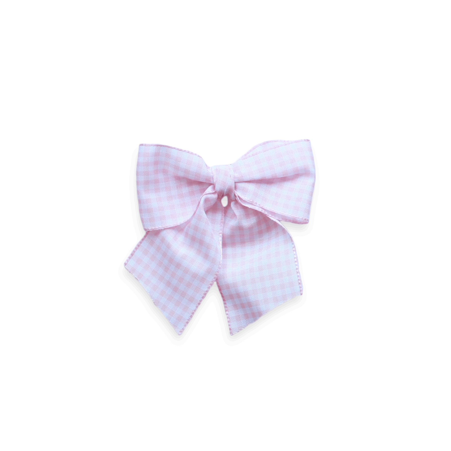 Gingham Sailor Bow in Baby Pink