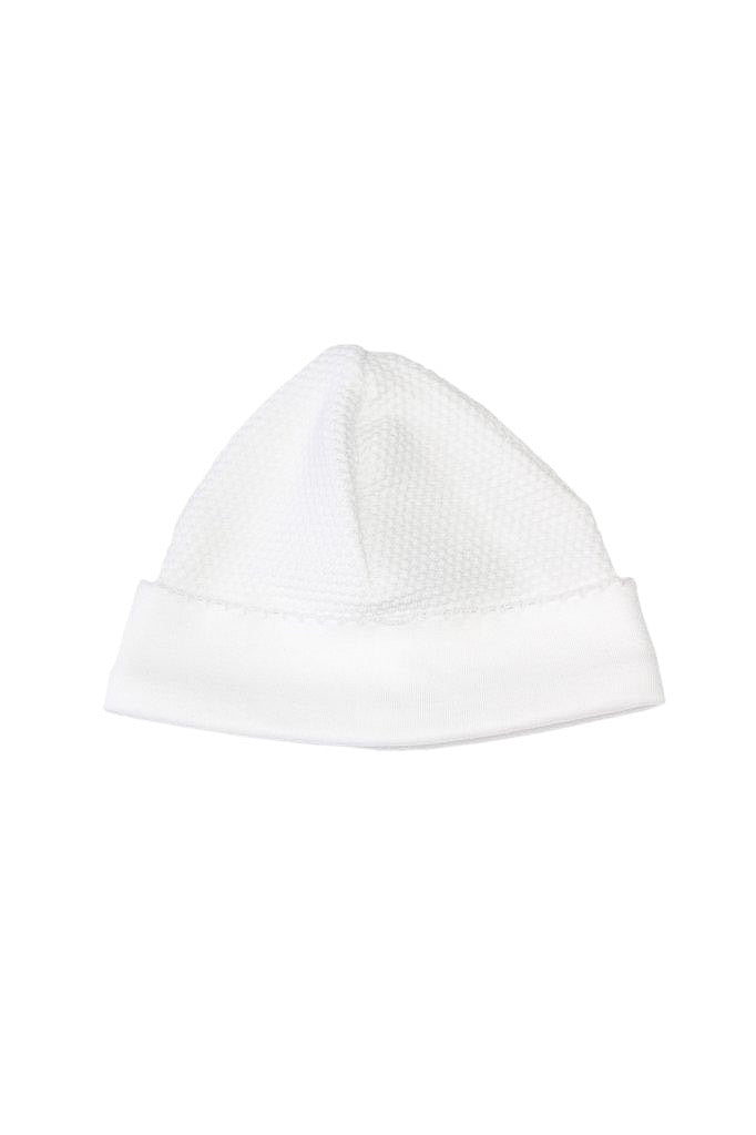 Bubble Pima Baby Hat: White