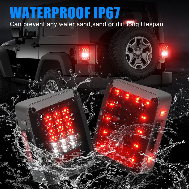Jeep Wrangler JK Tail Lights IP67 waterproof rate