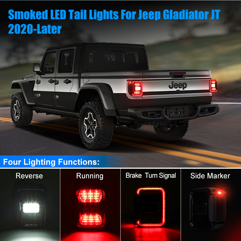 LED Factory Mart Jeep Gladiator JT LED Tail Lights Upgrade