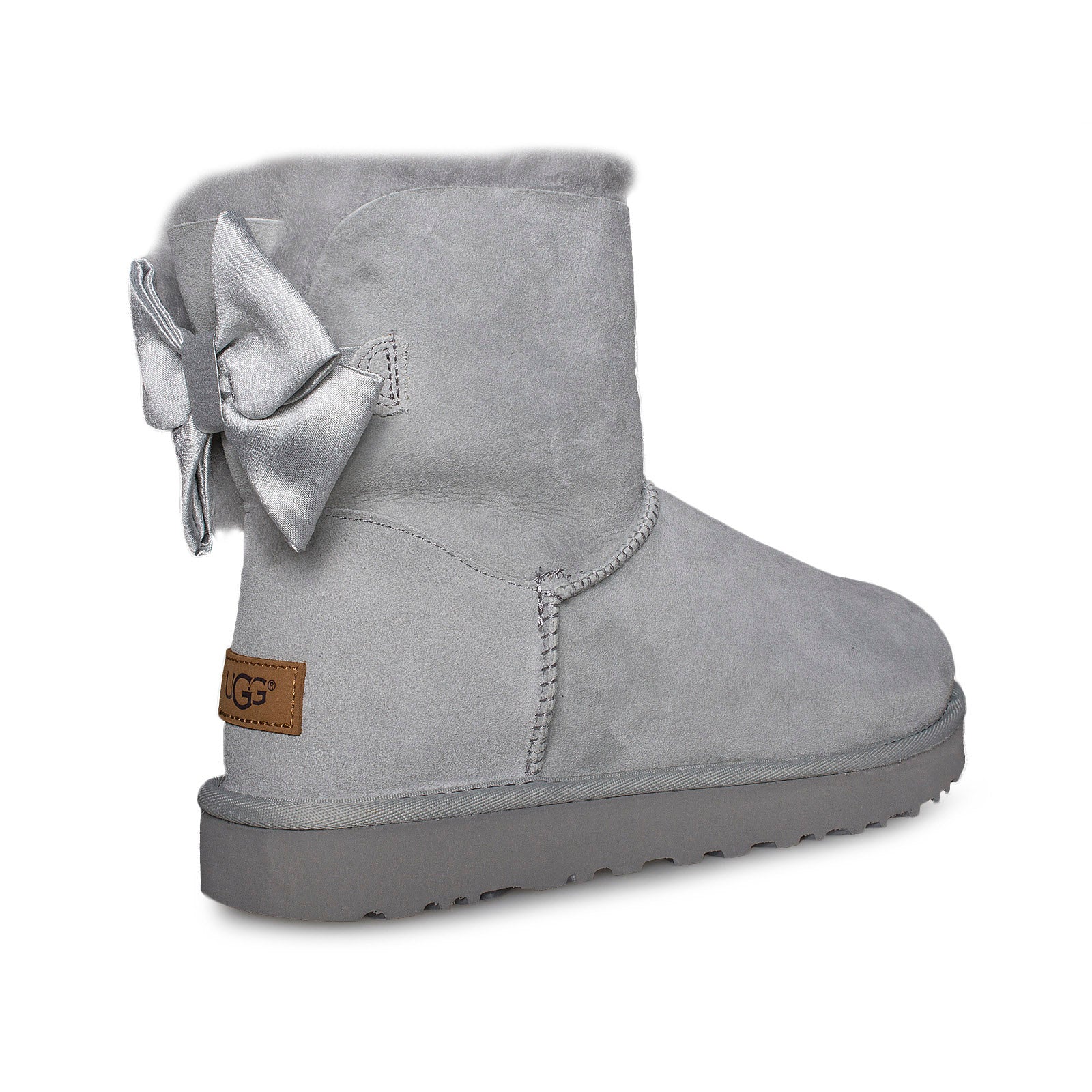 Womens UGG® Mini Bailey Bow II Boot - Gray