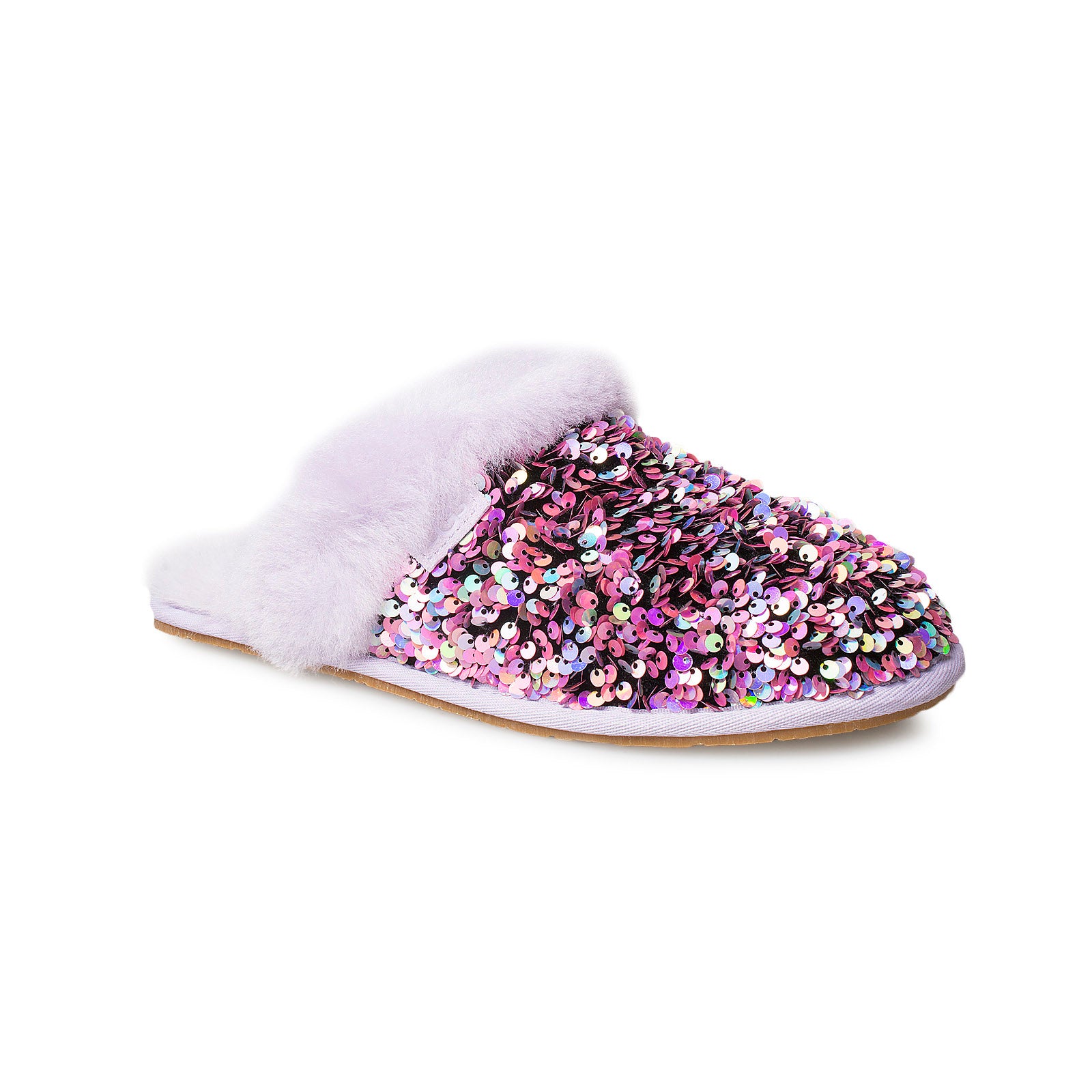 Ugg slippers purple discount glitter