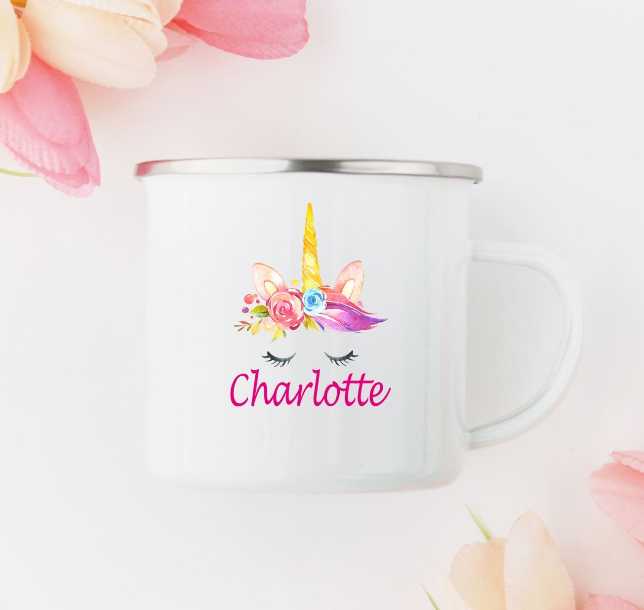 Unicorn Mug Personalized Kids Mug Name Monogram Custom Mug Camp Mug Ceramic Mug Birthday Gift Birthday Favors M102