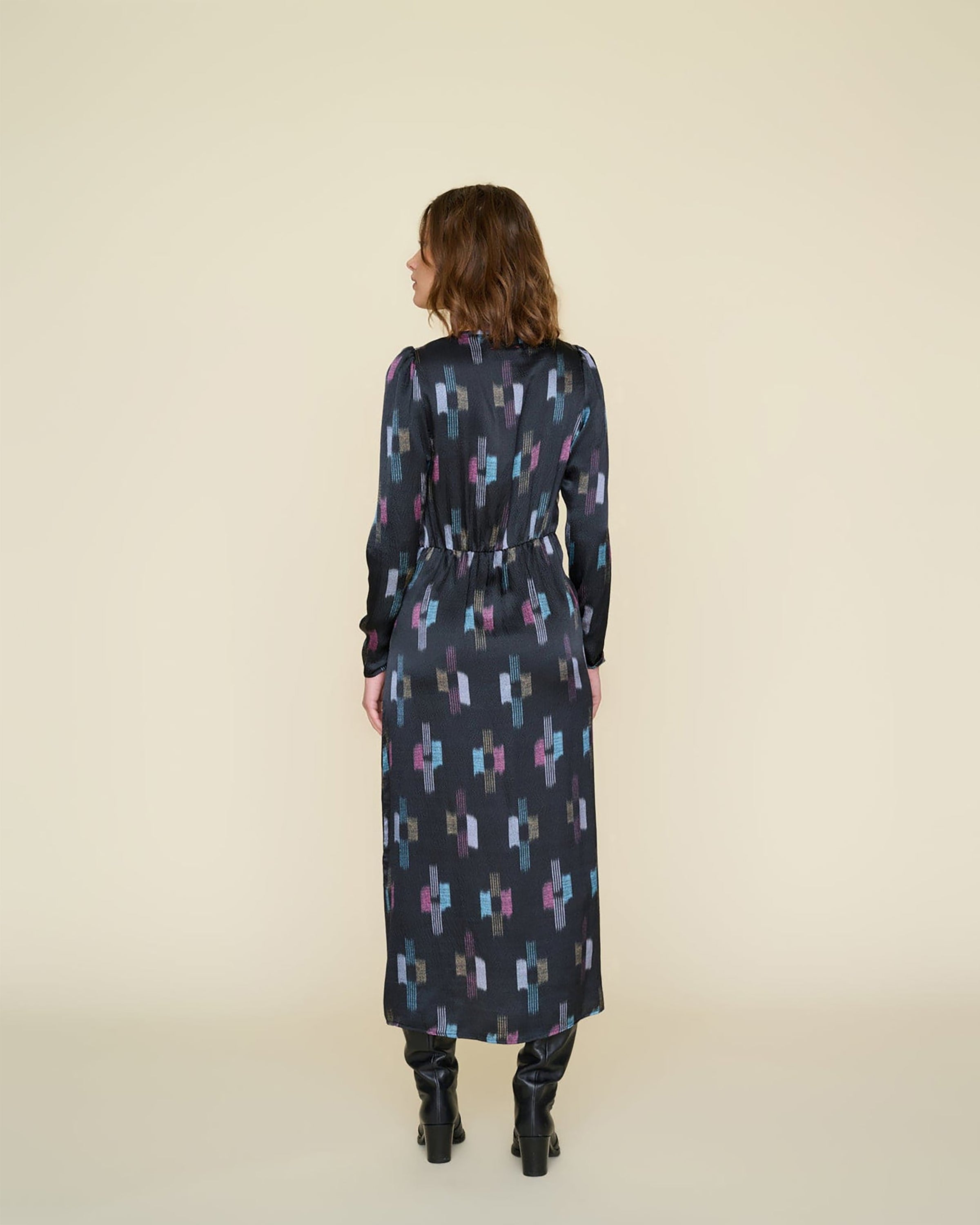 Xirena Odessa Dress in Black Ikat