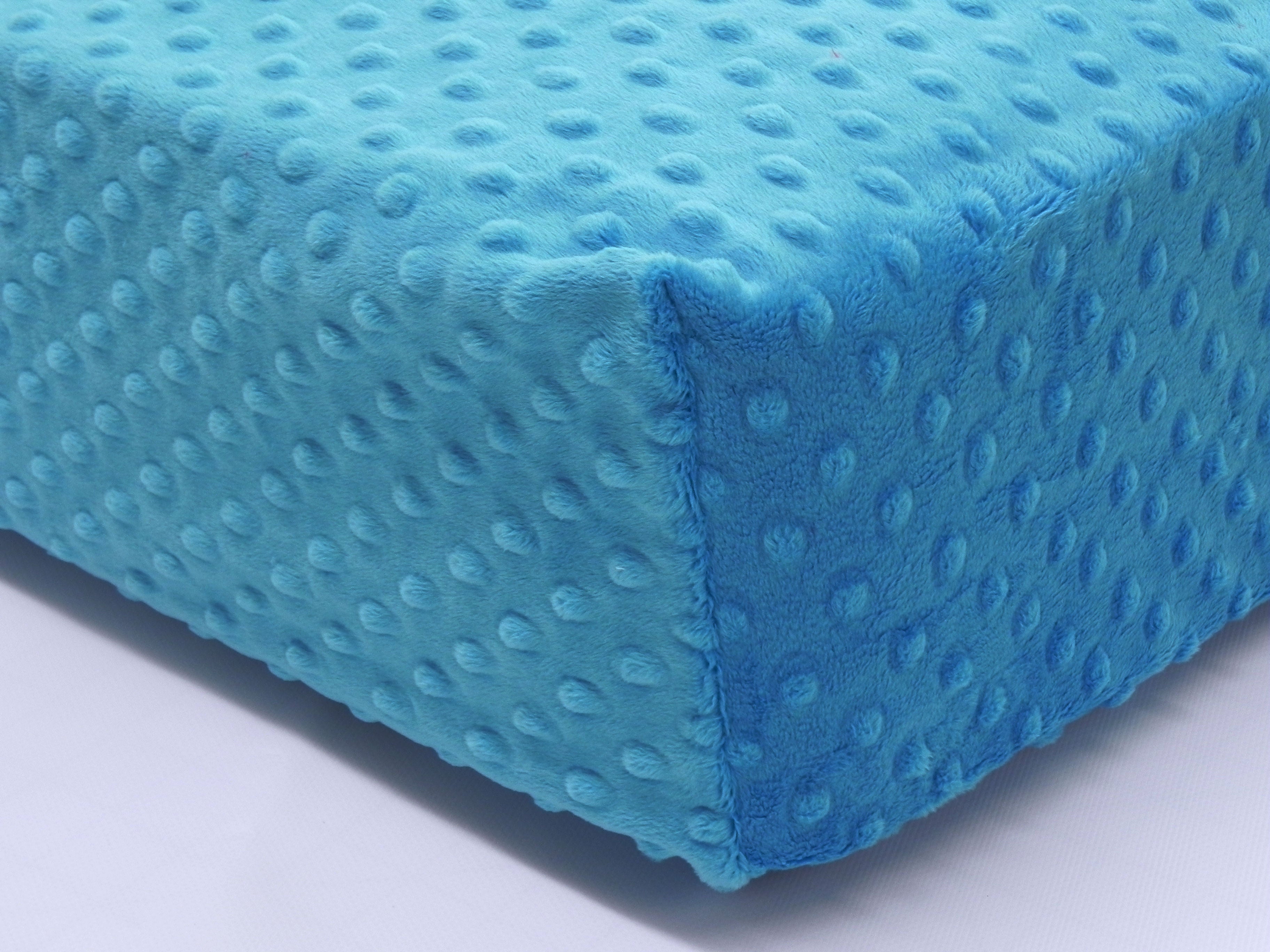 Crib Sheet - Dark Turquoise Minky Dot