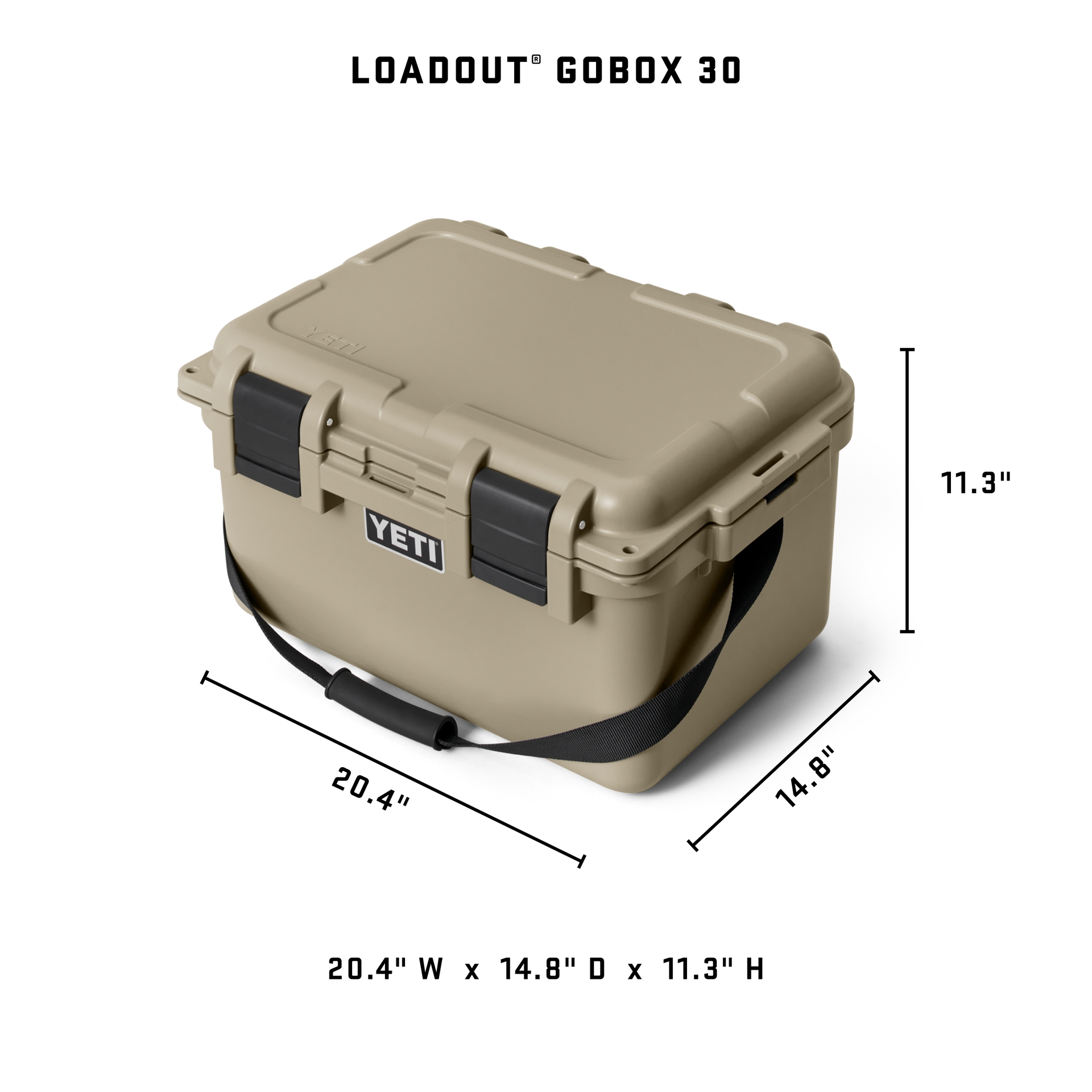 Yeti Loadout Go Box 30 Gear Case Desert Tan