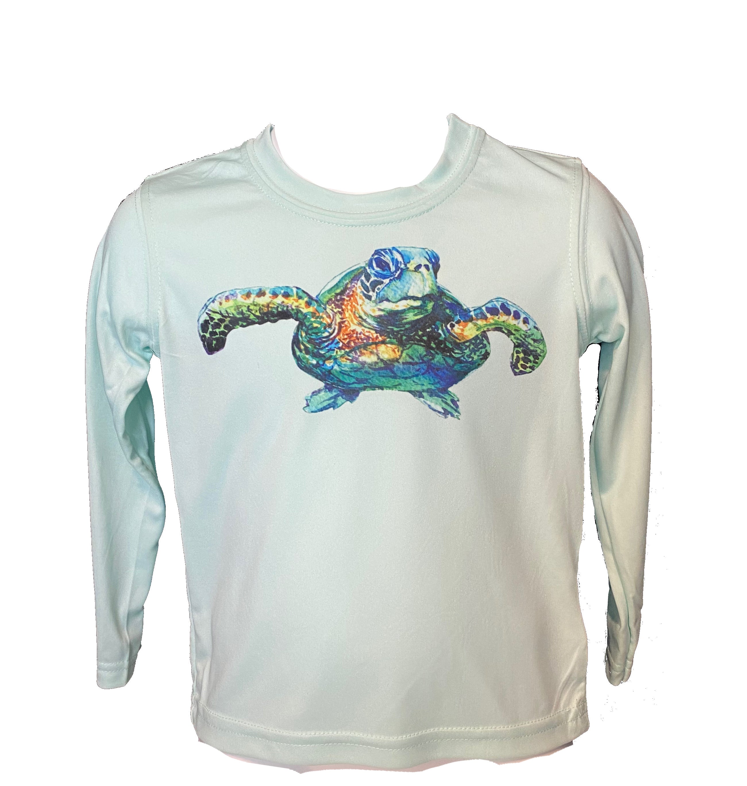 Sporty Girl Toddler Sea Turtle UPF LS