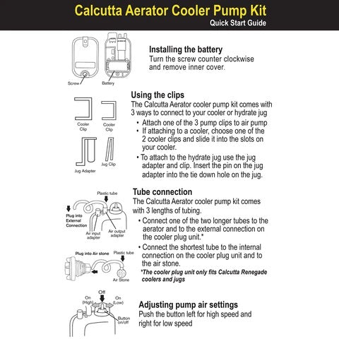 Calcutta Aerator Cooler Pump Kit
