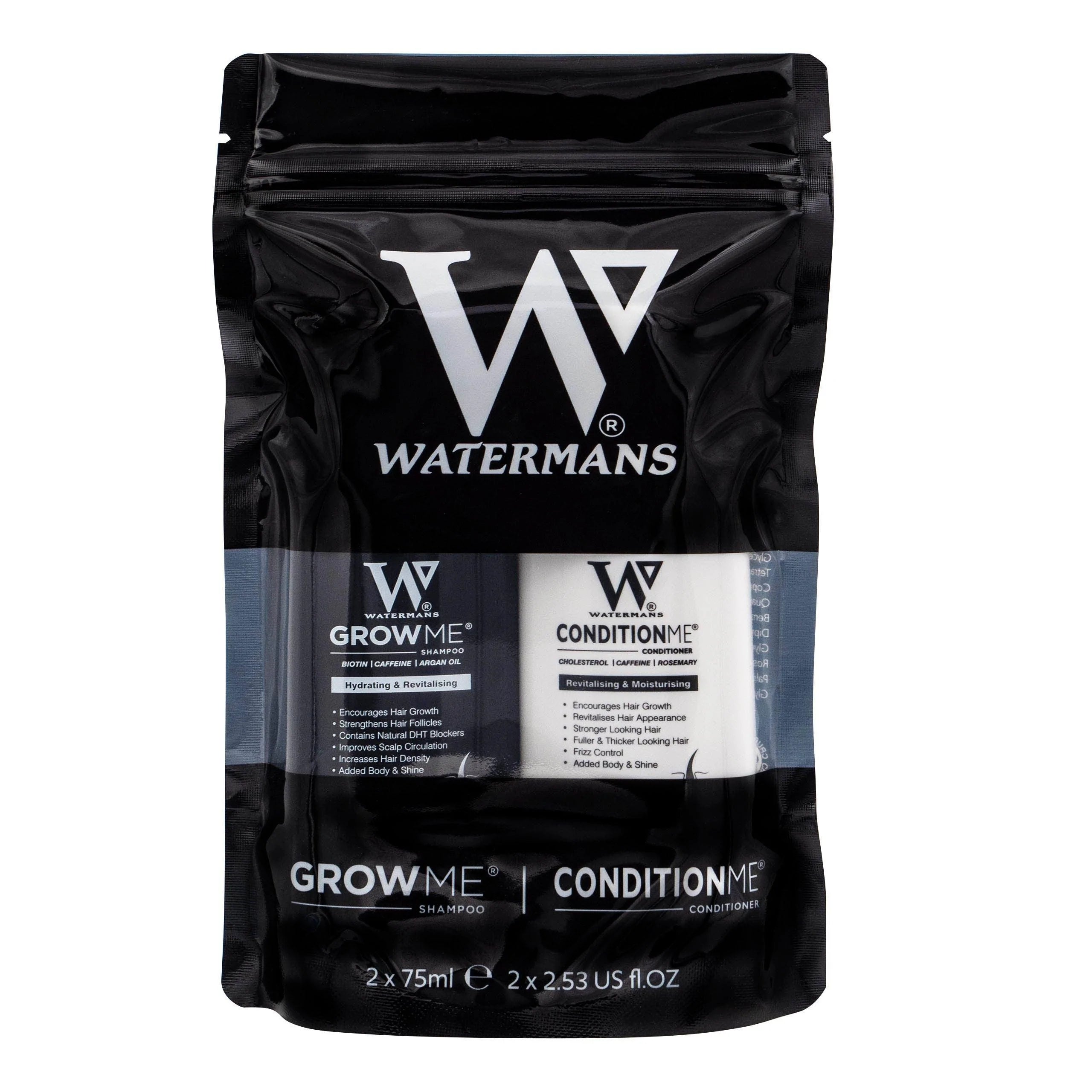 Watermans Minis 75ml Shampoo & 75ml Conditioner (Travel Size)