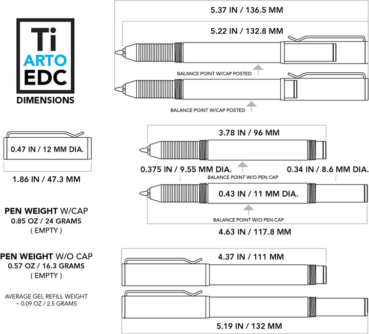 Ti Arto EDC: The Ultimate Refill Friendly Everyday Carry Pen