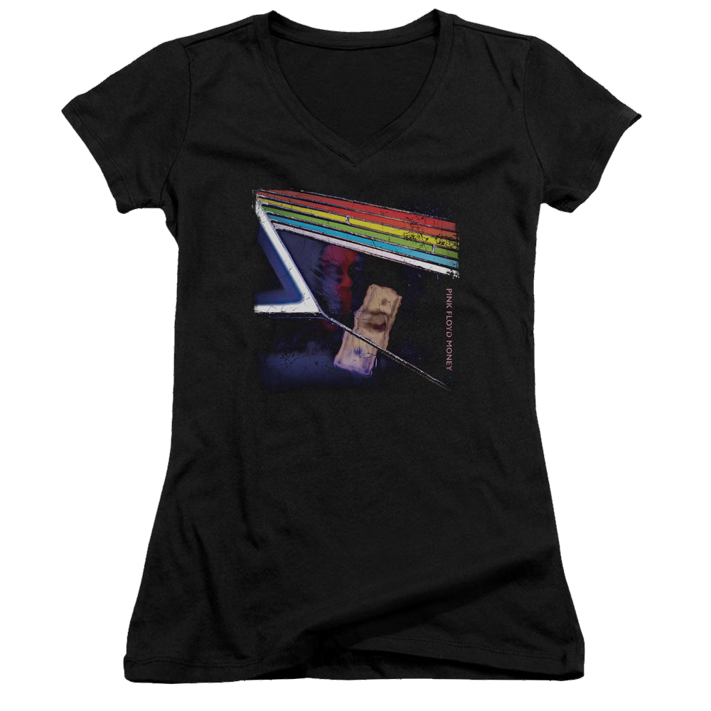Pink Floyd Money - Juniors V-Neck T-Shirt