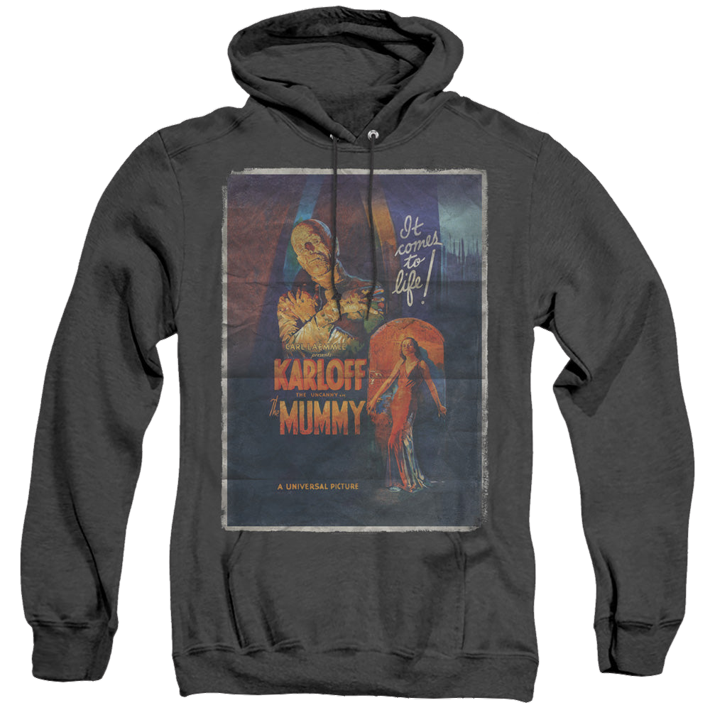 Universal Monsters Mummy One Sheet - Heather Pullover Hoodie