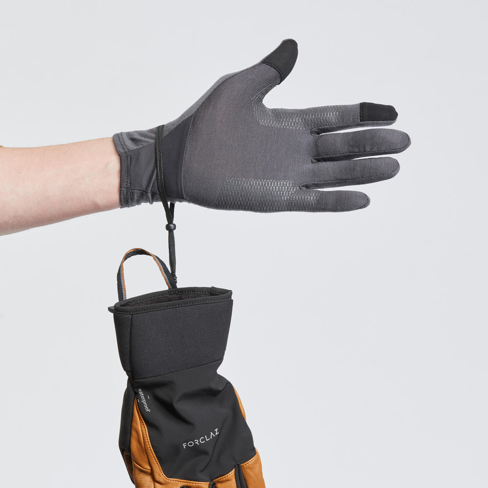 Forclaz Adult MT500 Merino Wool Liner Gloves
