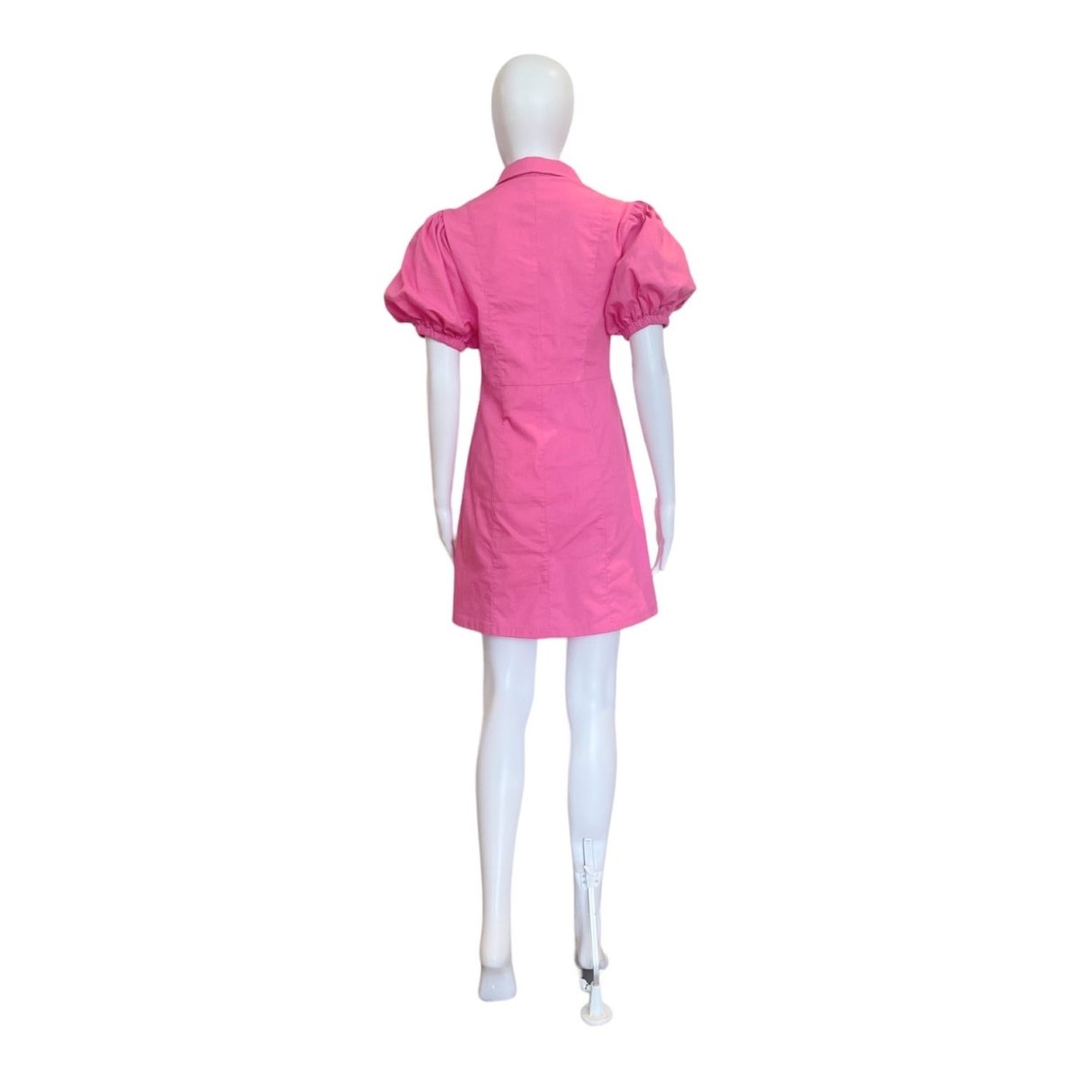 Alexis Puff Sleeve Button Up Dress | Pink