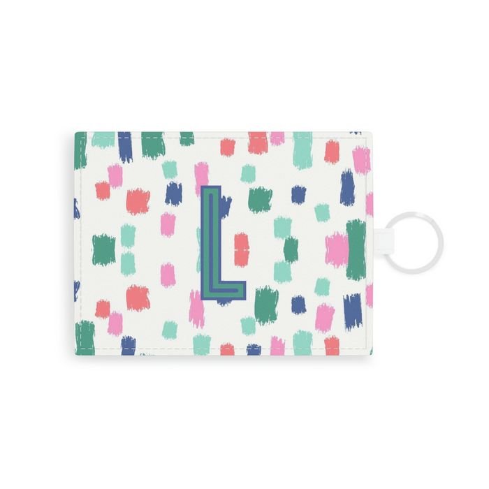 Confetti Single Initial Card Case