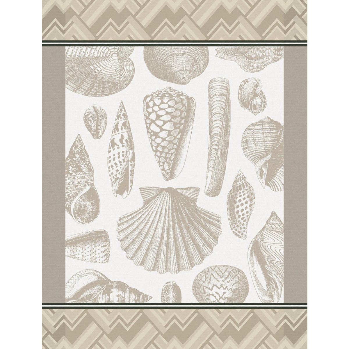 Coquillage Beige Tea Towel