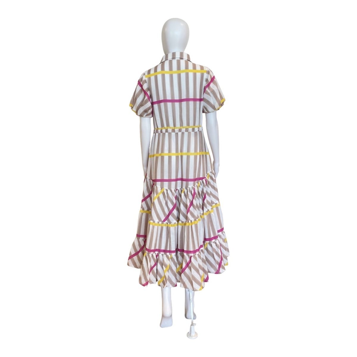 Danielle Midi Dress | Khaki Stripe
