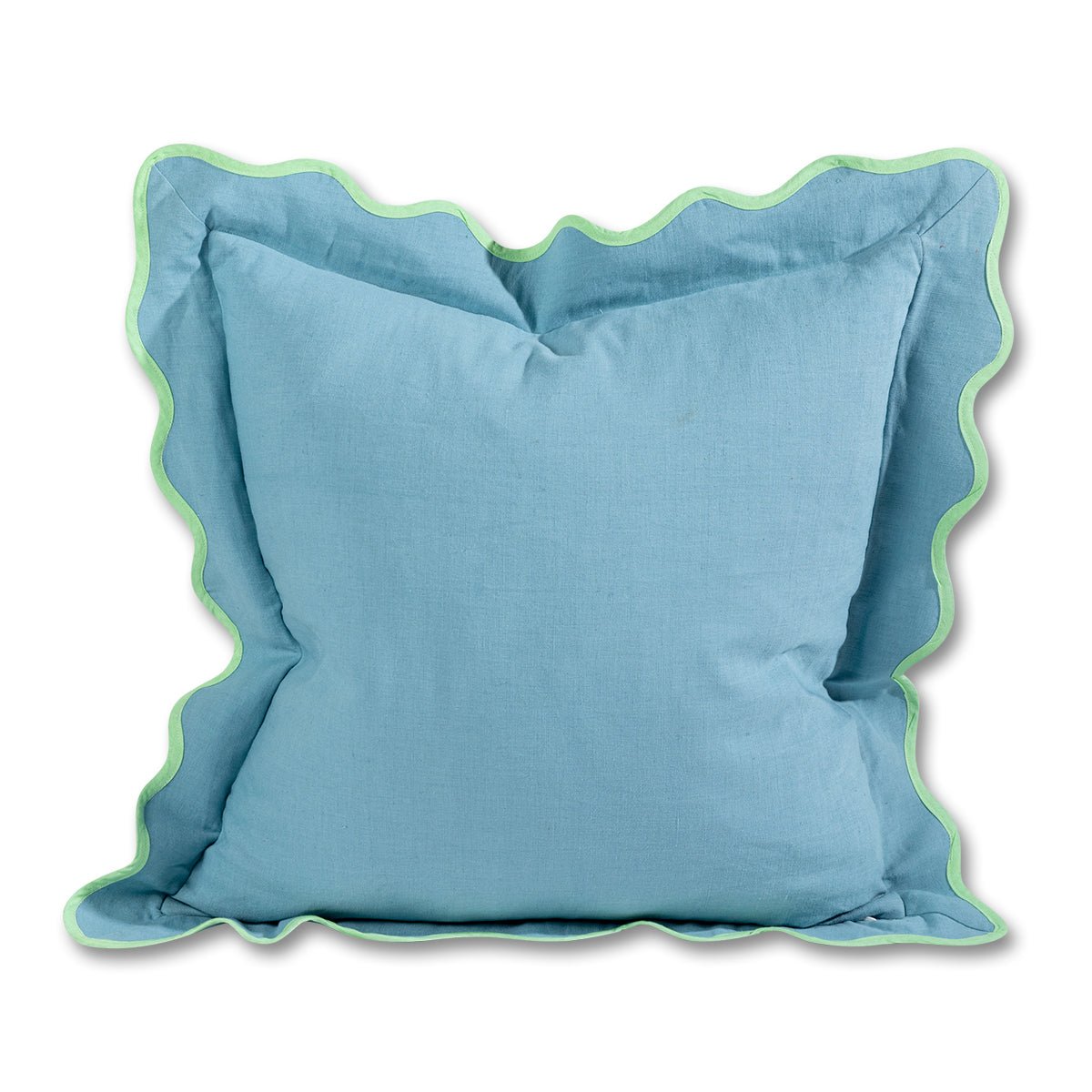 Darcy Linen Pillow | Aqua + Mint