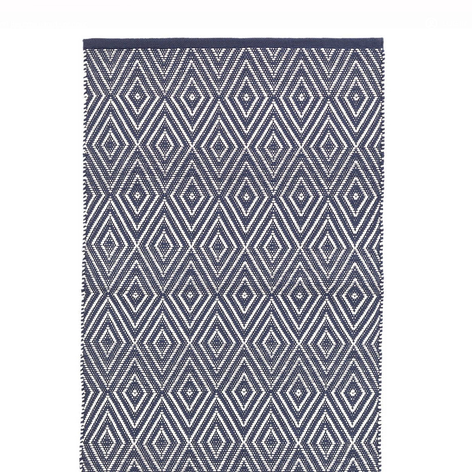 Diamond Indoor/Outdoor Rug | Navy & Ivory