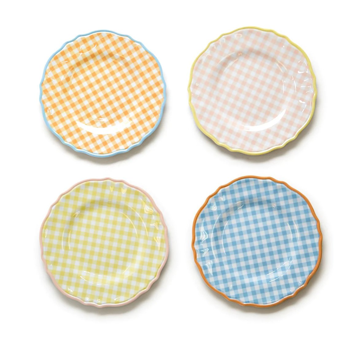 Gingham Garden Melamine Salad Plate