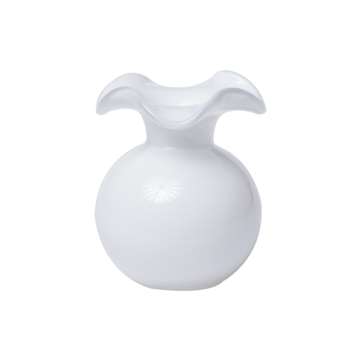 Hibiscus Glass Bud Vase | White