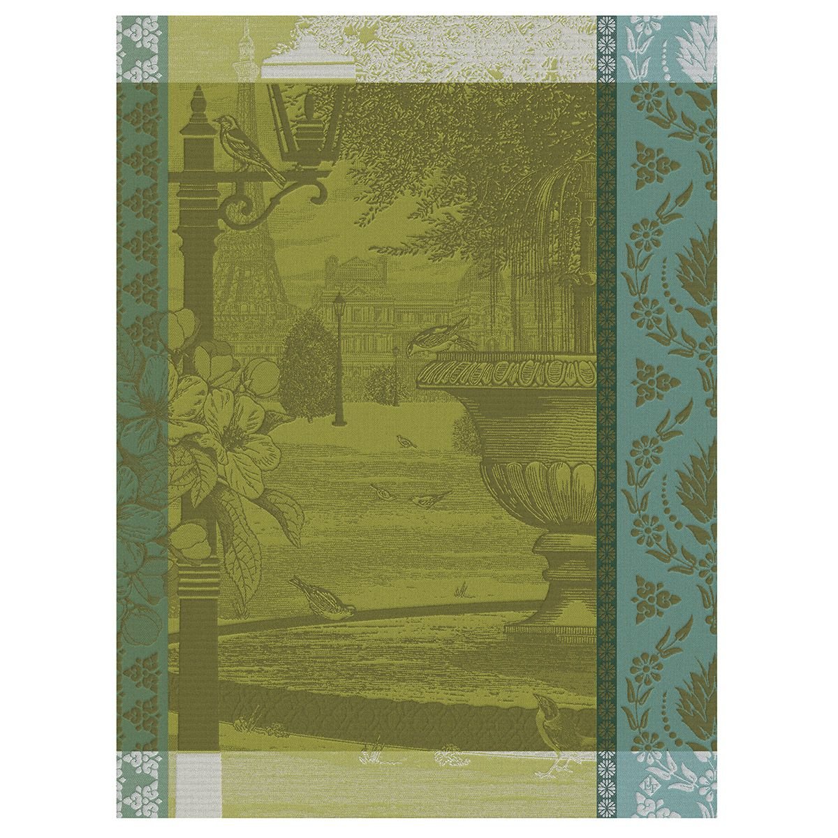 Jardin Parisian Green Tea Towel