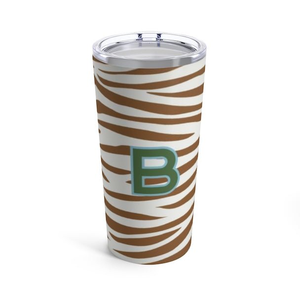 Jungle Stripe Single Initial Large Tumbler