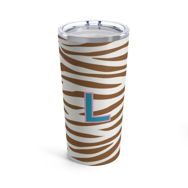 Jungle Stripe Single Initial Large Tumbler